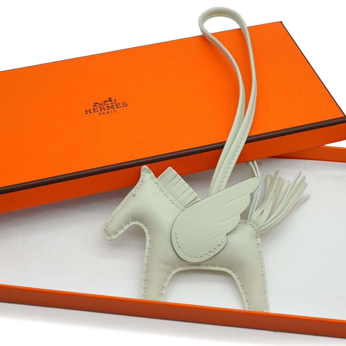 Luxury Promise HERMES BAG CHARM RODEO PEGASUS PM VERT PEPPERMINT AGNEAU MILO VEAU SWIFT 2023 B STAMP 90343337