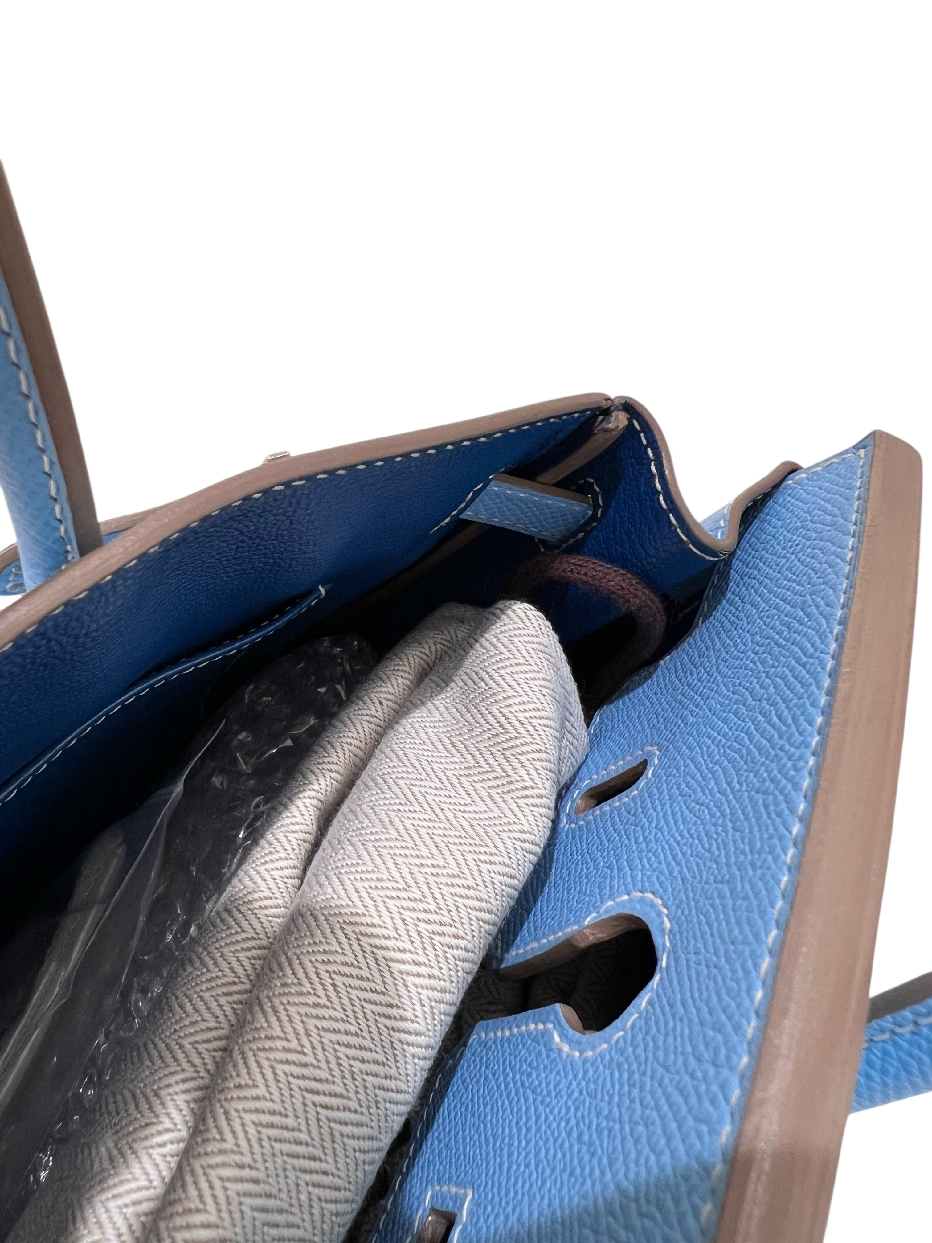 Luxury Promise Hermes Birkin 25 Candy Blue Celeste Epsom PHW SYCYB1031