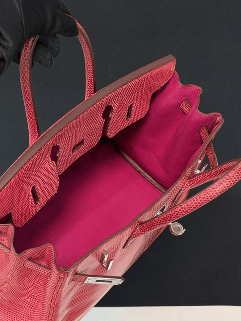 Luxury Promise Hermès Birkin 25 Pink Lizard Leather Handbag