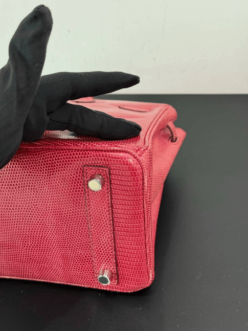 Luxury Promise Hermès Birkin 25 Pink Lizard Leather Handbag