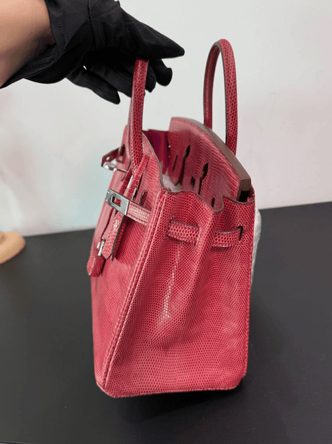 Luxury Promise Hermès Birkin 25 Pink Lizard Leather Handbag