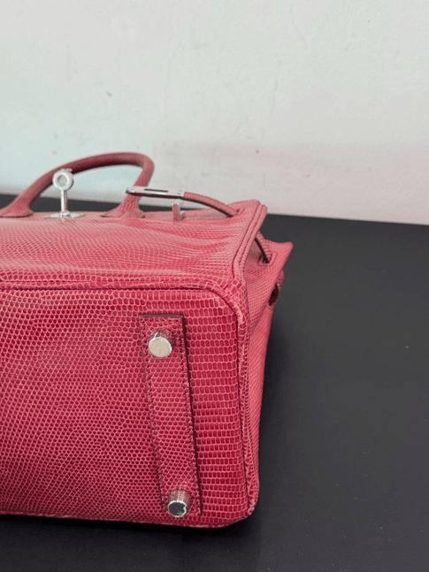 Luxury Promise Hermès Birkin 25 Pink Lizard Leather Handbag
