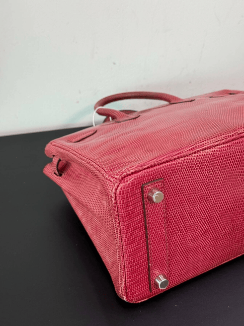 Luxury Promise Hermès Birkin 25 Pink Lizard Leather Handbag