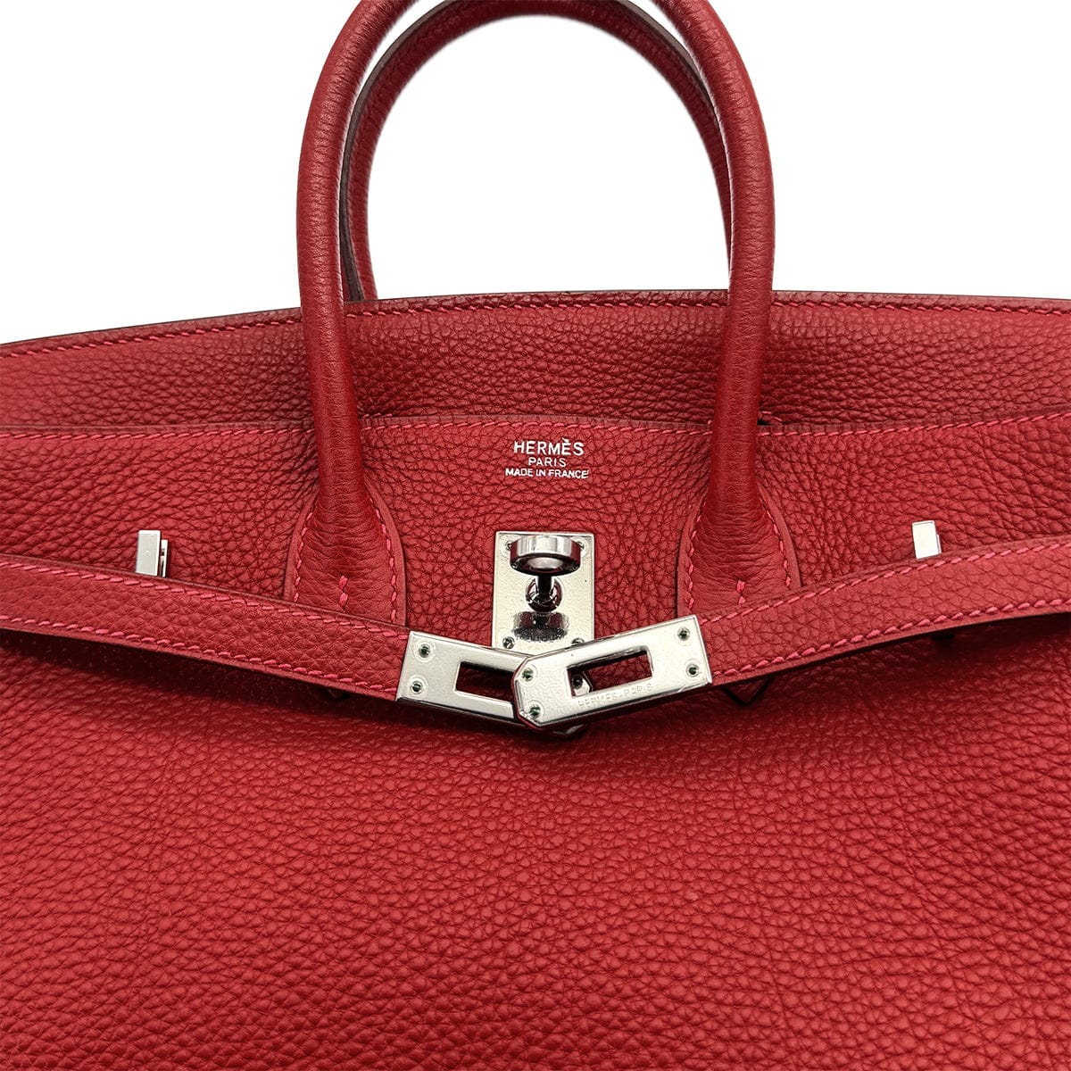 LUXURY PROMISE HERMES BIRKIN 25 ROUGE GARANCE TOGO HAND BAG □I PALLADIUM HARDWARE 90307832