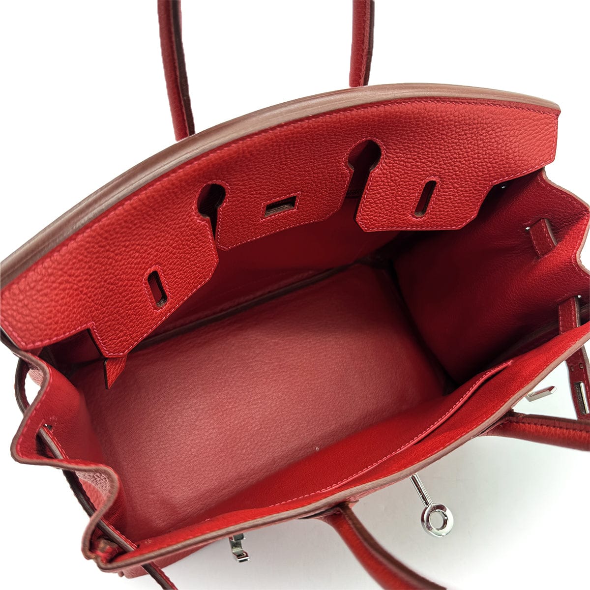 LUXURY PROMISE HERMES BIRKIN 25 ROUGE GARANCE TOGO HAND BAG □I PALLADIUM HARDWARE 90307832