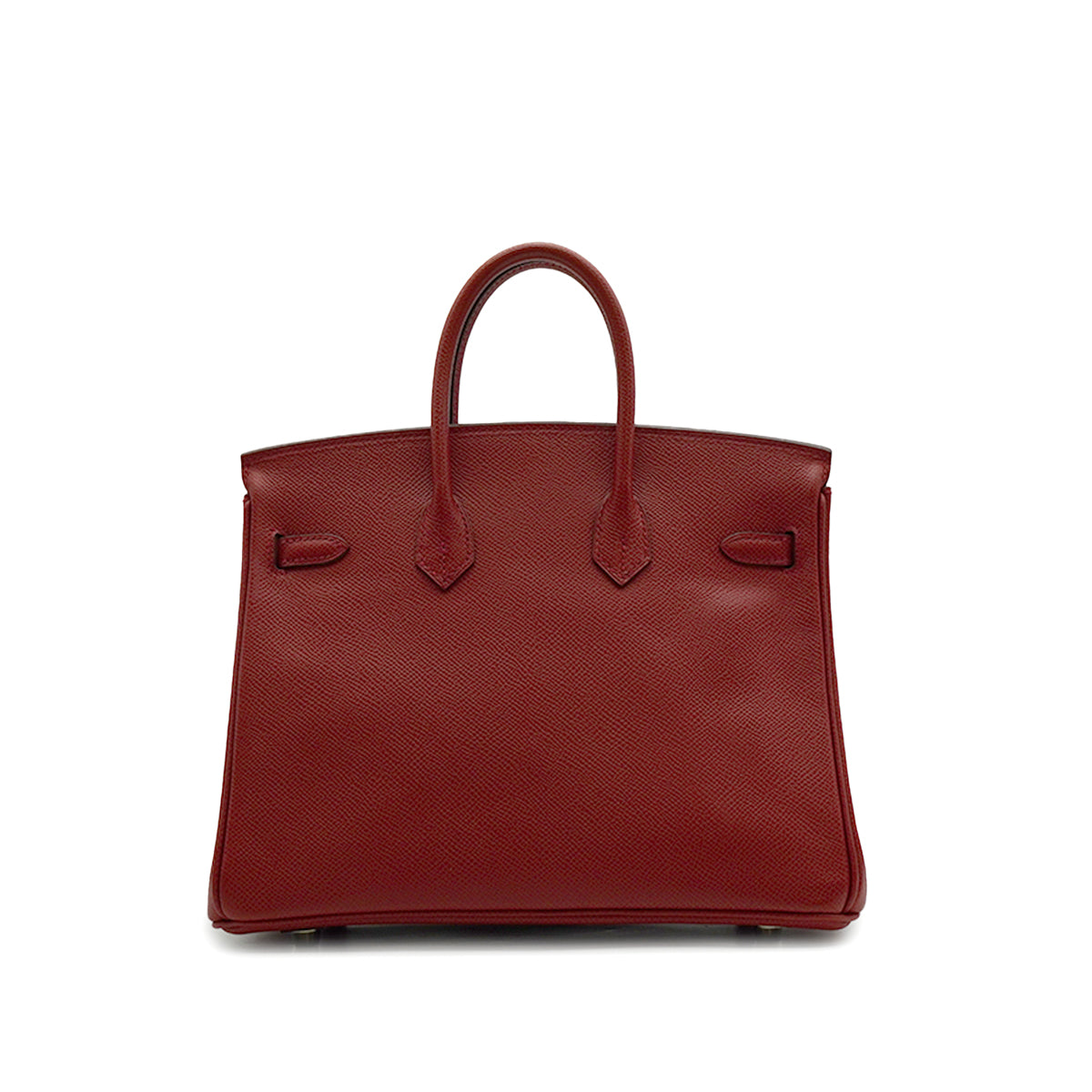 LUXURY PROMISE HERMES BIRKIN 25 SIENNE VEAU EPSOM HAND BAG 2009 SQUARE M PALLADIUM HARDWARE 90342406