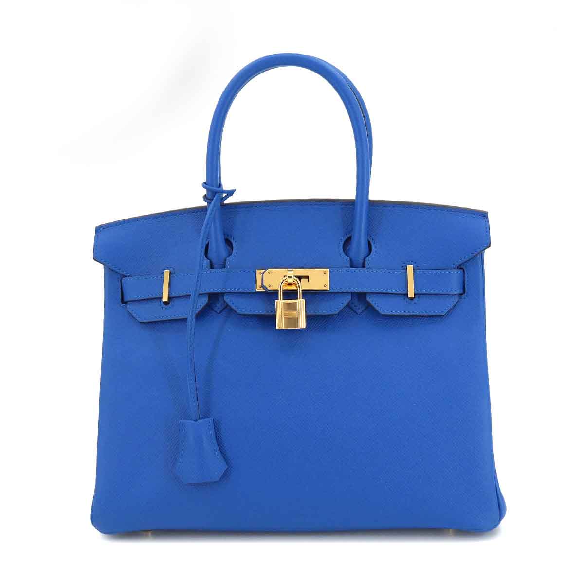 Luxury Promise HERMES Birkin 30 Hand Bag Epson Blue Zellige C GHW 90195339