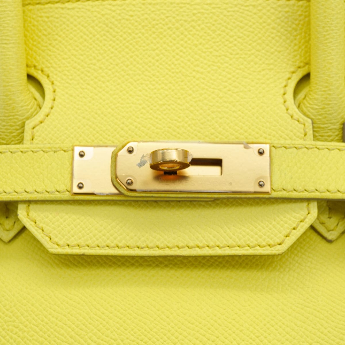 LUXURY PROMISE HERMES BIRKIN 30 LIME VEAU EPSOM HAND BAG 2011 SQUARE O GOLD HARDWARE 90339827
