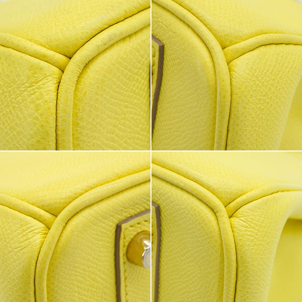 LUXURY PROMISE HERMES BIRKIN 30 LIME VEAU EPSOM HAND BAG 2011 SQUARE O GOLD HARDWARE 90339827