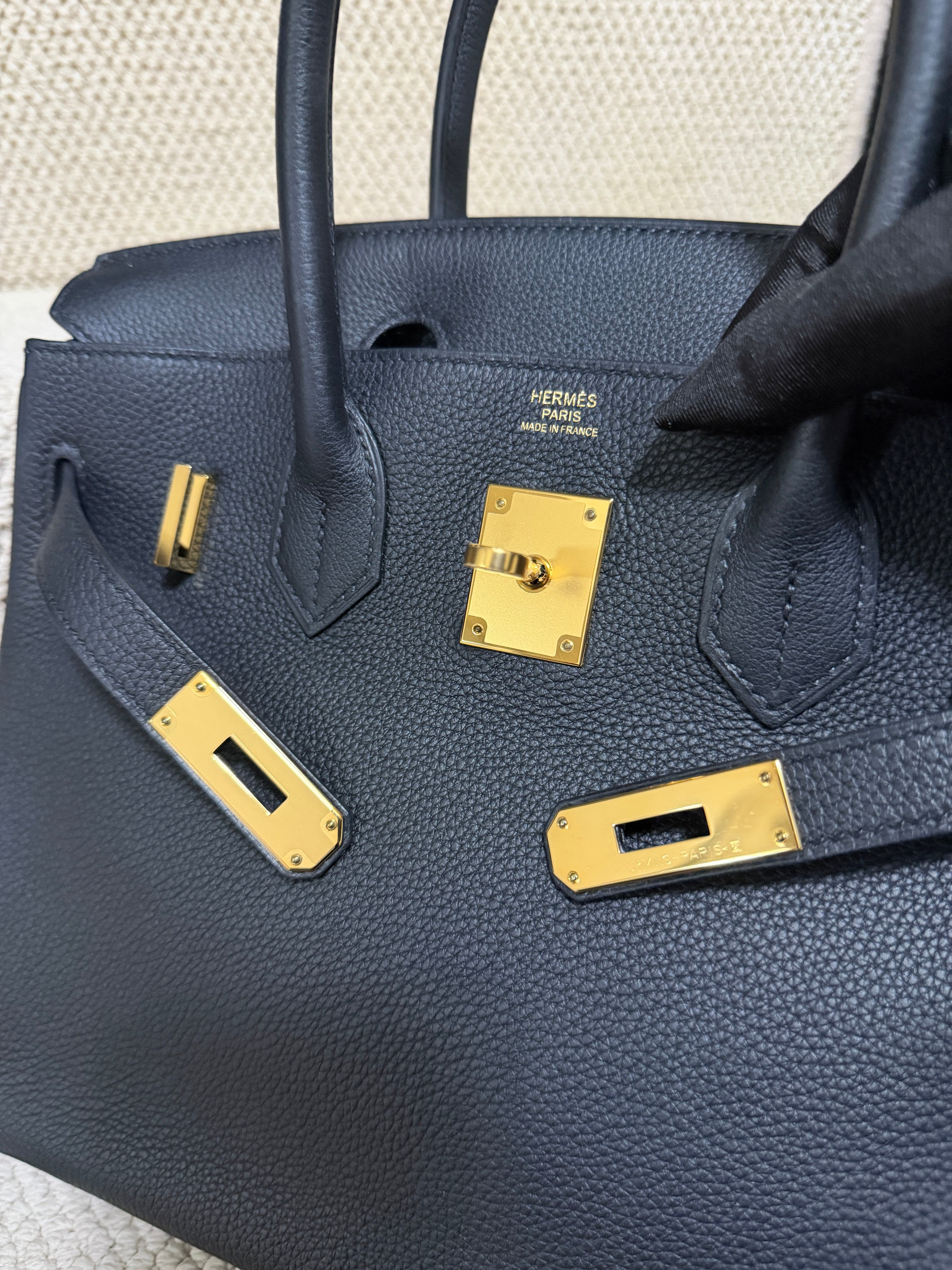 Luxury Promise Hermès Birkin 30 – Noir Togo – Gold Hardware – Stamp A