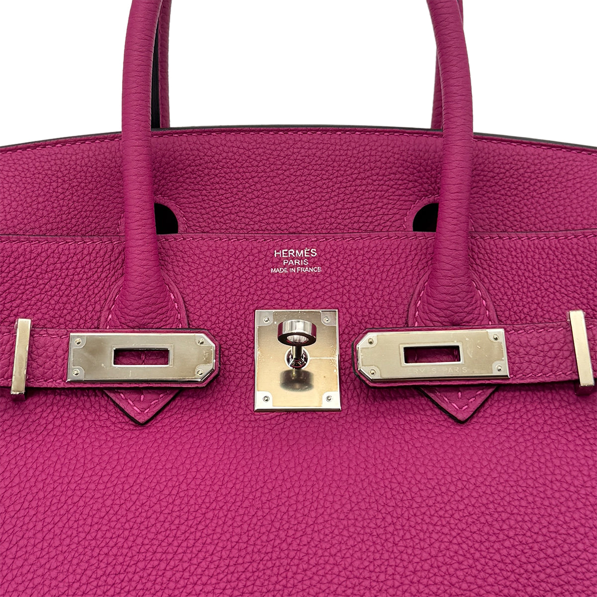 LUXURY PROMISE HERMES BIRKIN 30 ROSE PURPLE TOGO HAND BAG C PALLADIUM HARDWARE 90285372