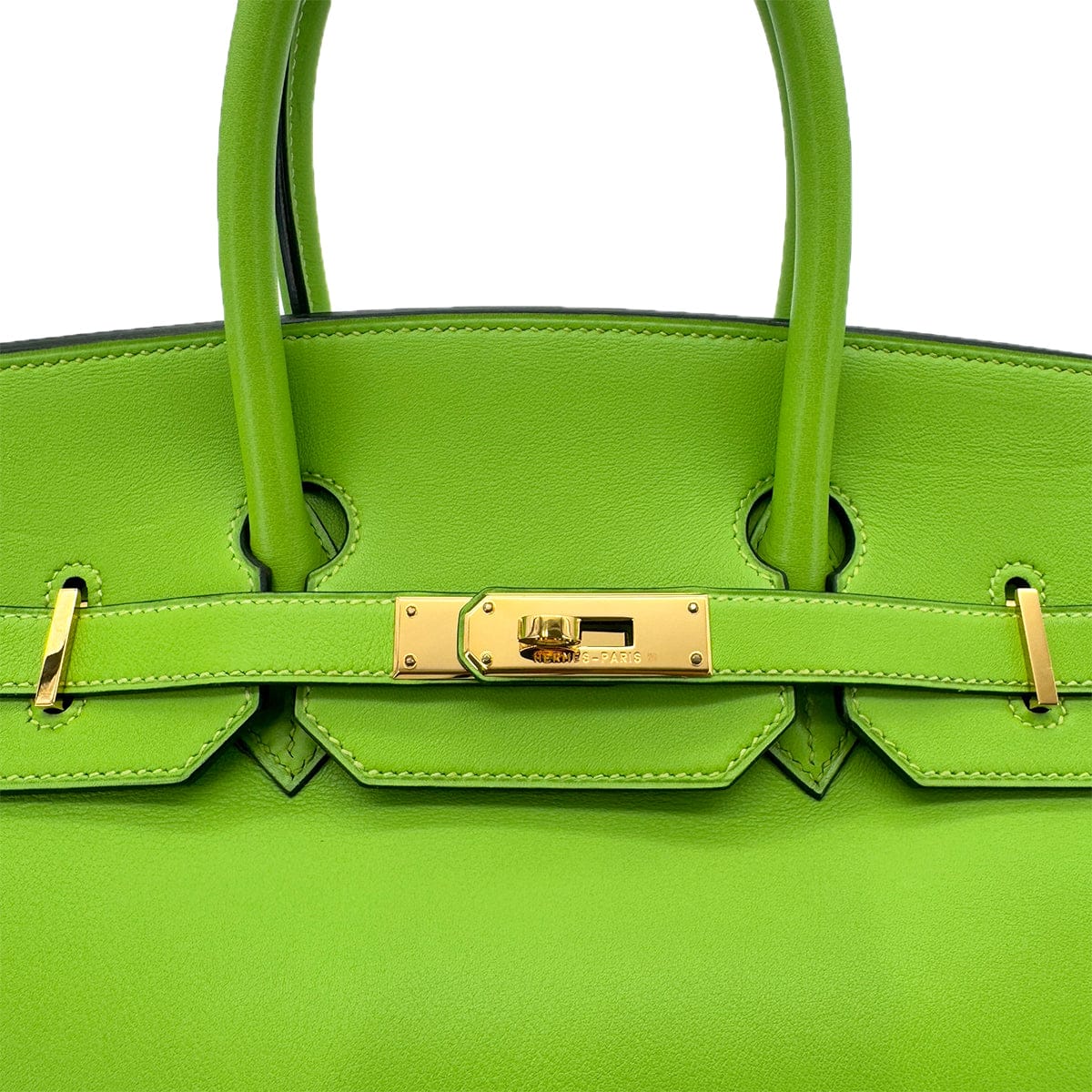 LUXURY PROMISE HERMES BIRKIN 35 APPLE GREEN VEAU SWIFT HAND BAG □C GHW 90286860