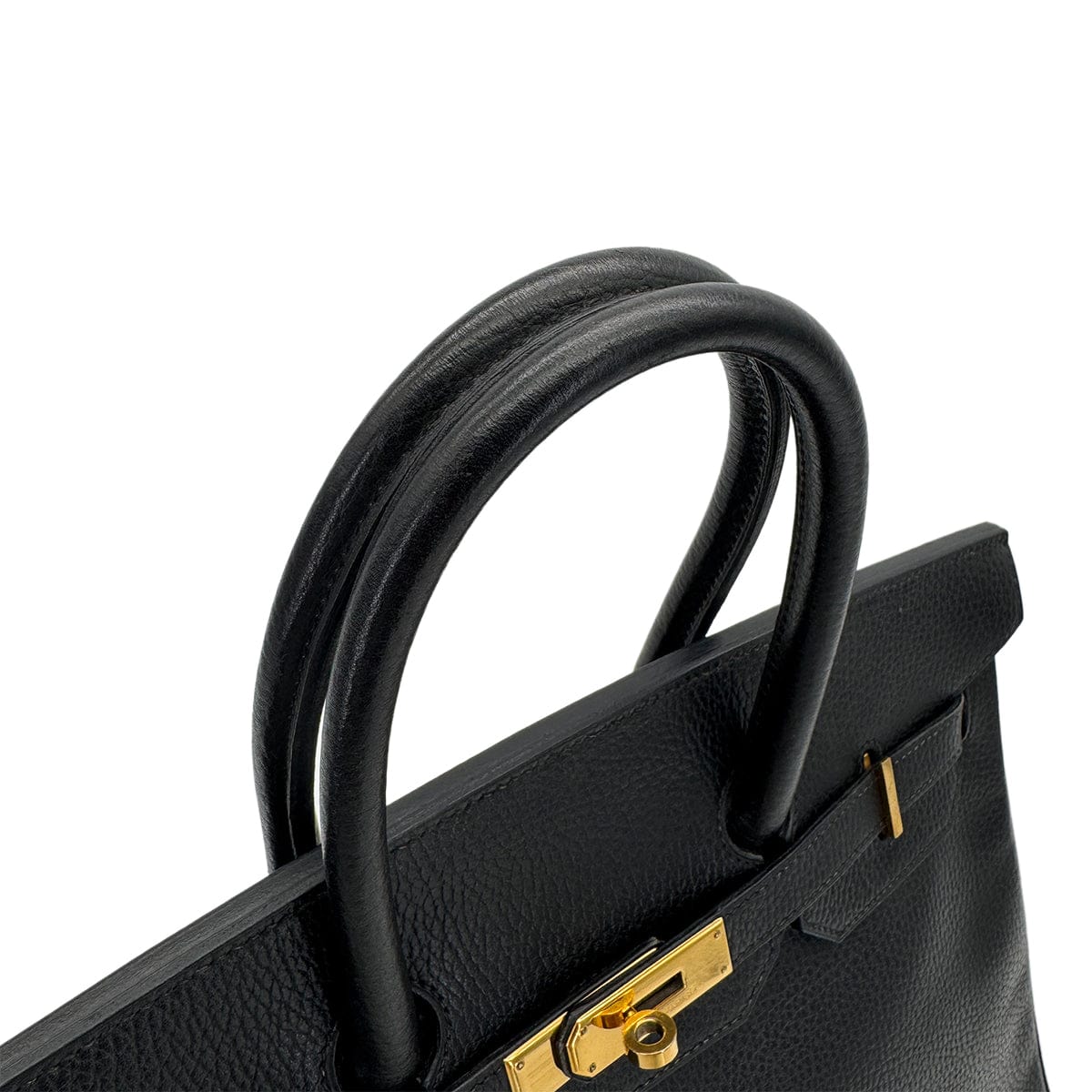 LUXURY PROMISE HERMES BIRKIN 35 BLACK ARDENNES HAND BAG 1996 CIRCLE Z GOLD HARDWARE 90325345