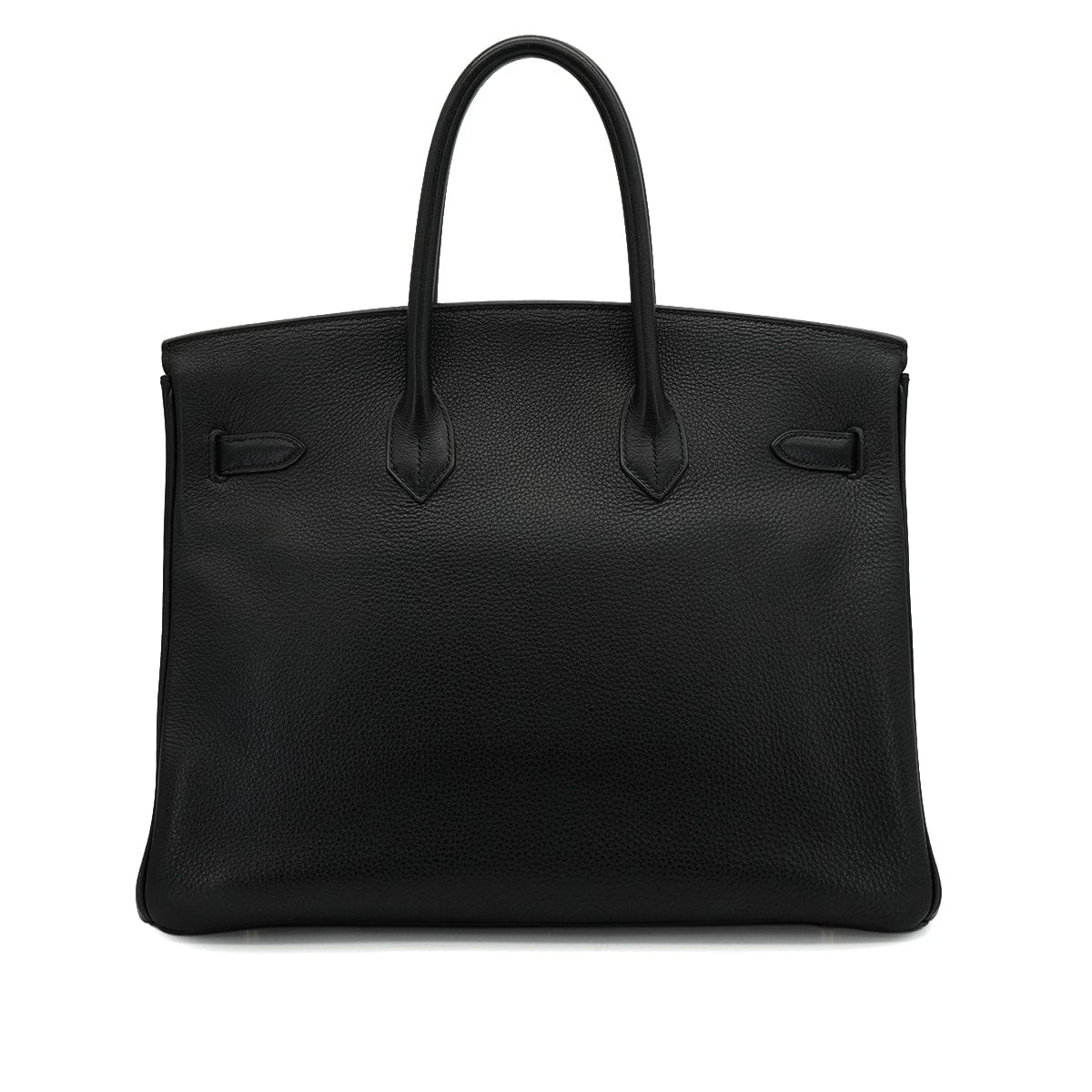 LUXURY PROMISE HERMES BIRKIN 35 BLACK TOGO HAND BAG 1998 SQUARE B GOLD HARDWARE 90339940