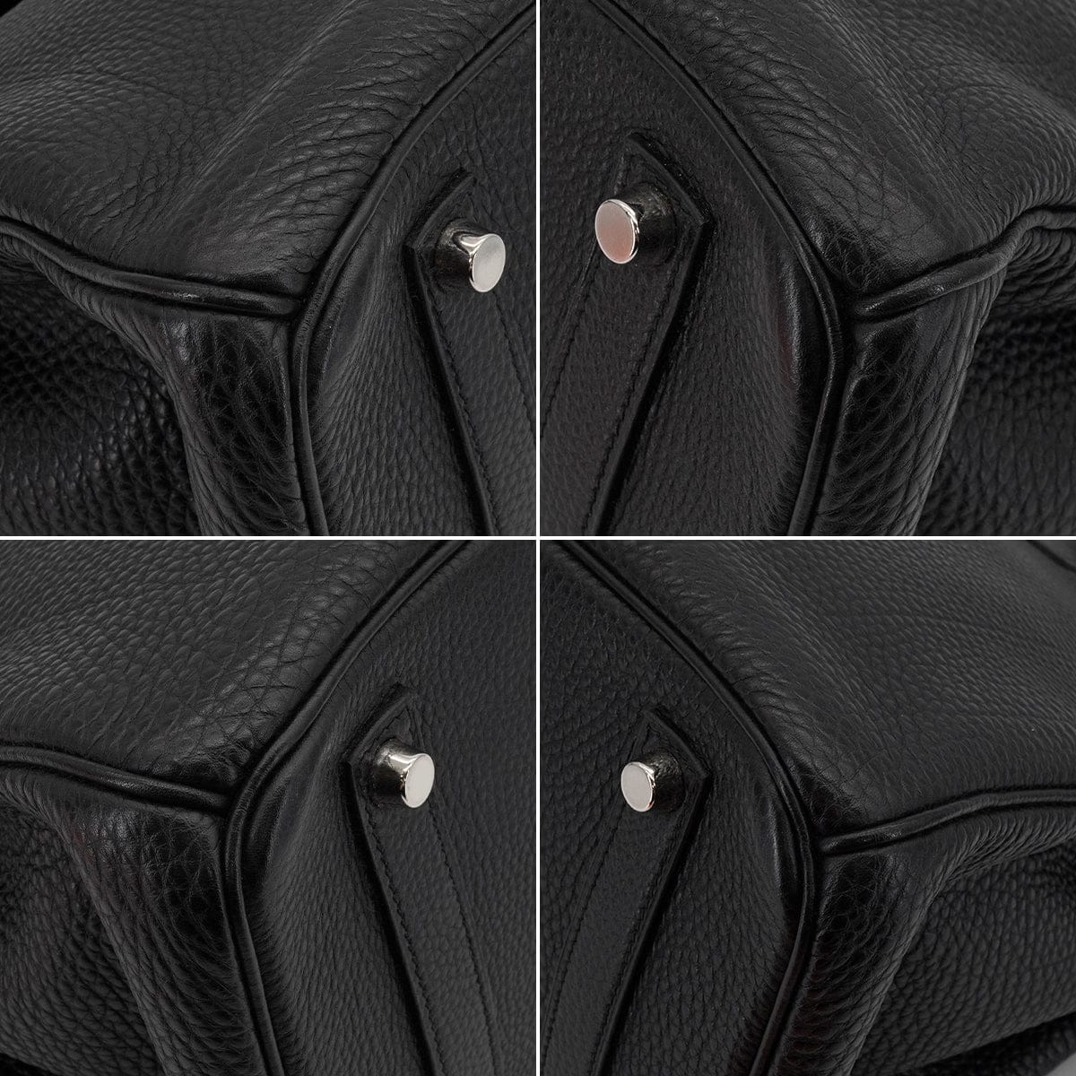 LUXURY PROMISE HERMES BIRKIN 35 BLACK TOGO HAND BAG 2004 SQUARE H PALLADIUM HARDWARE 90341158