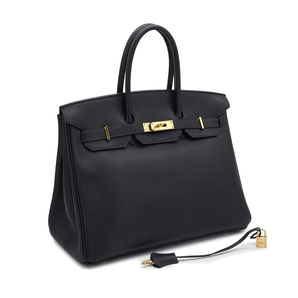 Luxury Promise HERMES BIRKIN 35 BLUE INDIGO TOGO HAND BAG 2000 SQUARE D GOLD HARDWARE 90335290