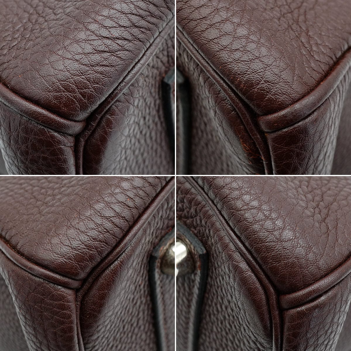 LUXURY PROMISE HERMES BIRKIN 35 CHOCOLAT TOGO HAND BAG 2005 SQUARE I PALLADIUM HARDWARE 90342563
