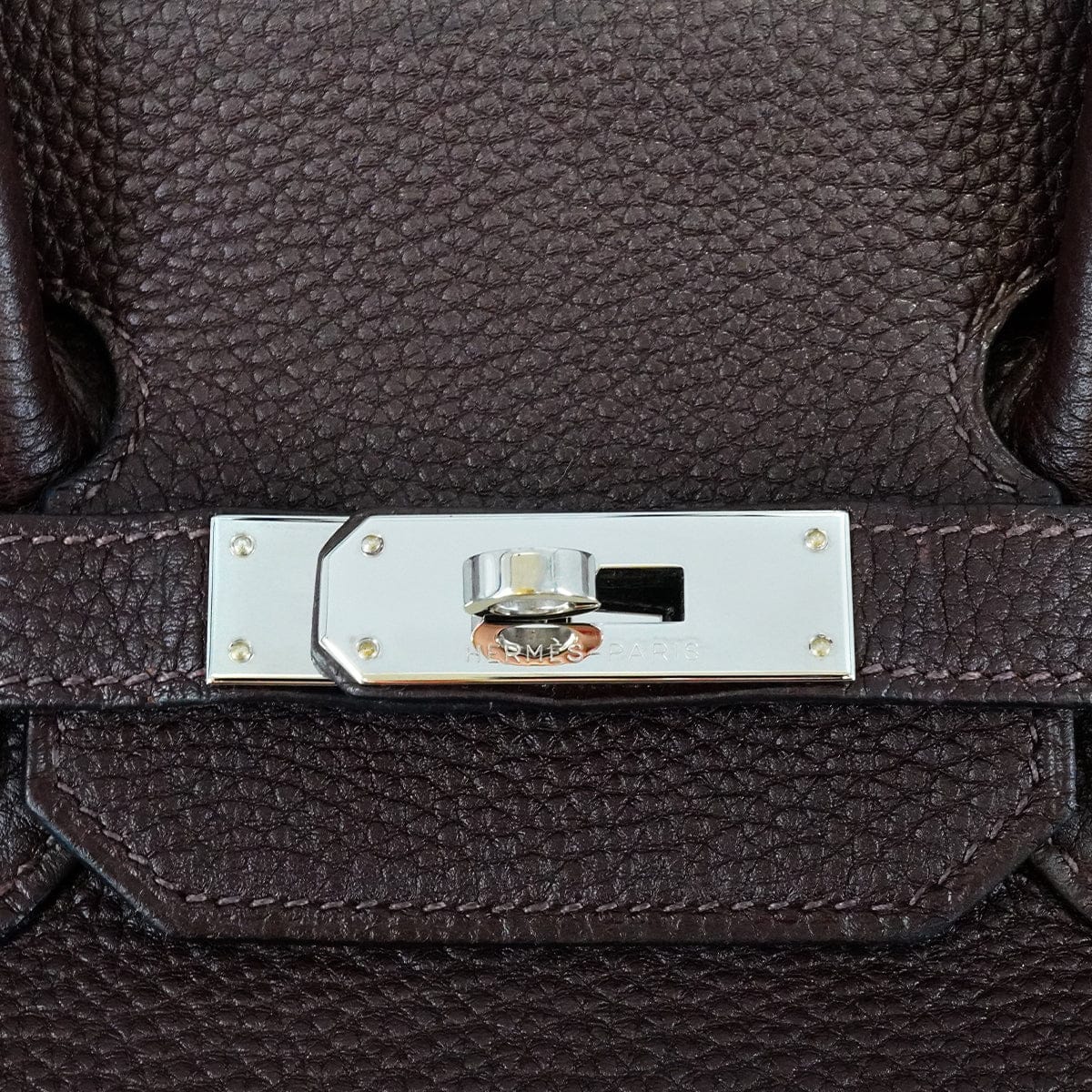 LUXURY PROMISE HERMES BIRKIN 35 CHOCOLAT TOGO HAND BAG 2005 SQUARE I PALLADIUM HARDWARE 90342563