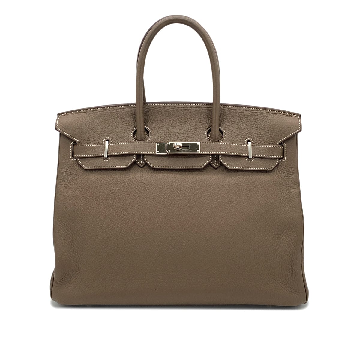 LUXURY PROMISE HERMES BIRKIN 35 ETOUPE TAURILLON CLEMENCE HAND BAG ▢N SHW 90285741