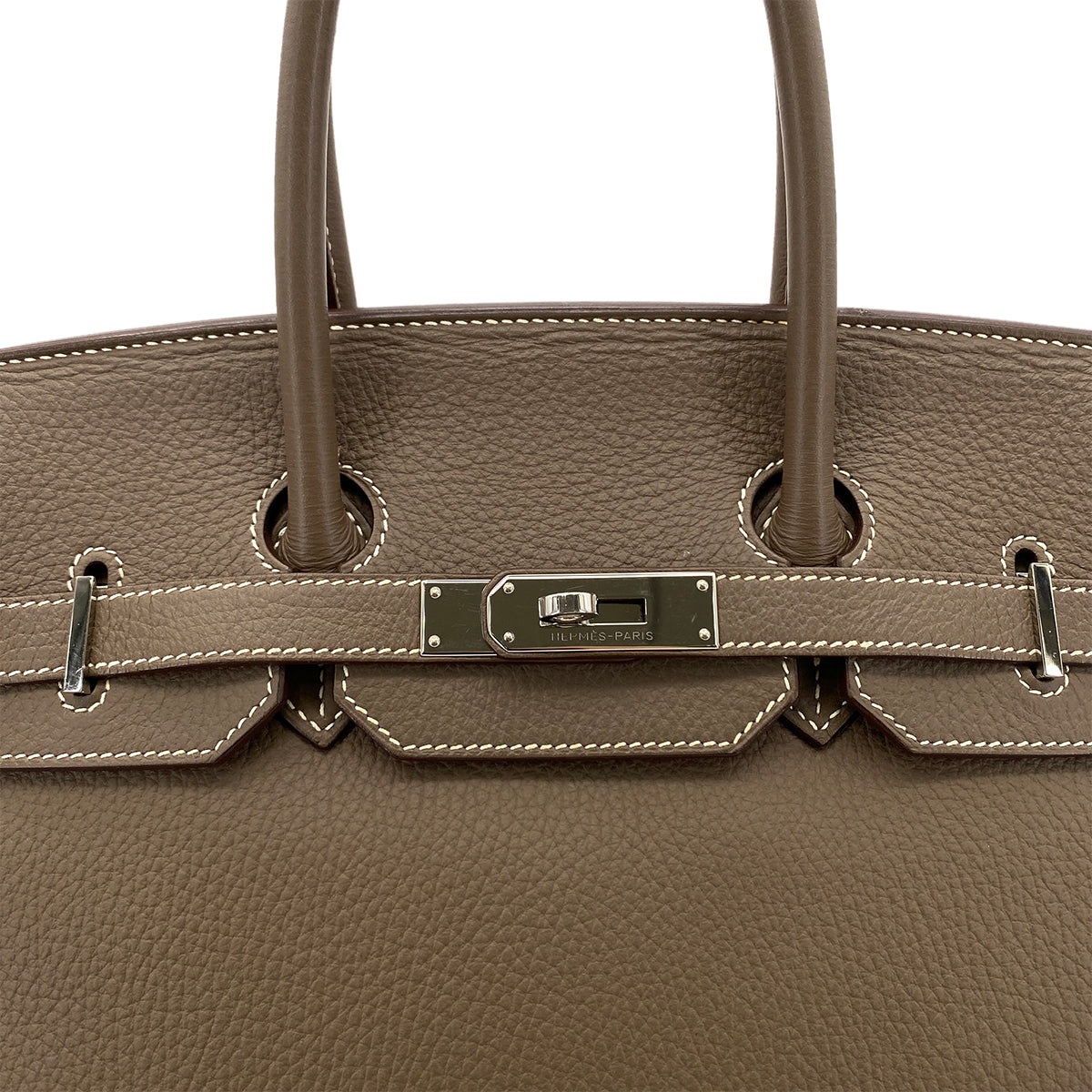 LUXURY PROMISE HERMES BIRKIN 35 ETOUPE TAURILLON CLEMENCE HAND BAG ▢N SHW 90285741