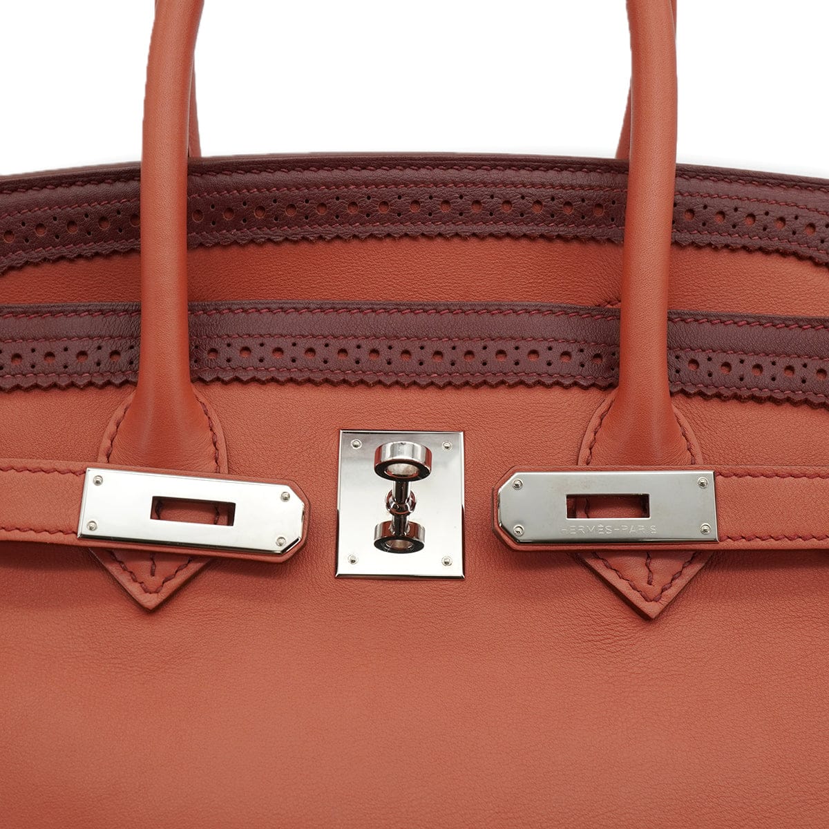 LUXURY PROMISE HERMES BIRKIN 35 GHILLIES ROSY ROUGE H VEAU SWIFT HAND BAG 2012 SQUARE P PALLADIUM HARDWARE 90335721