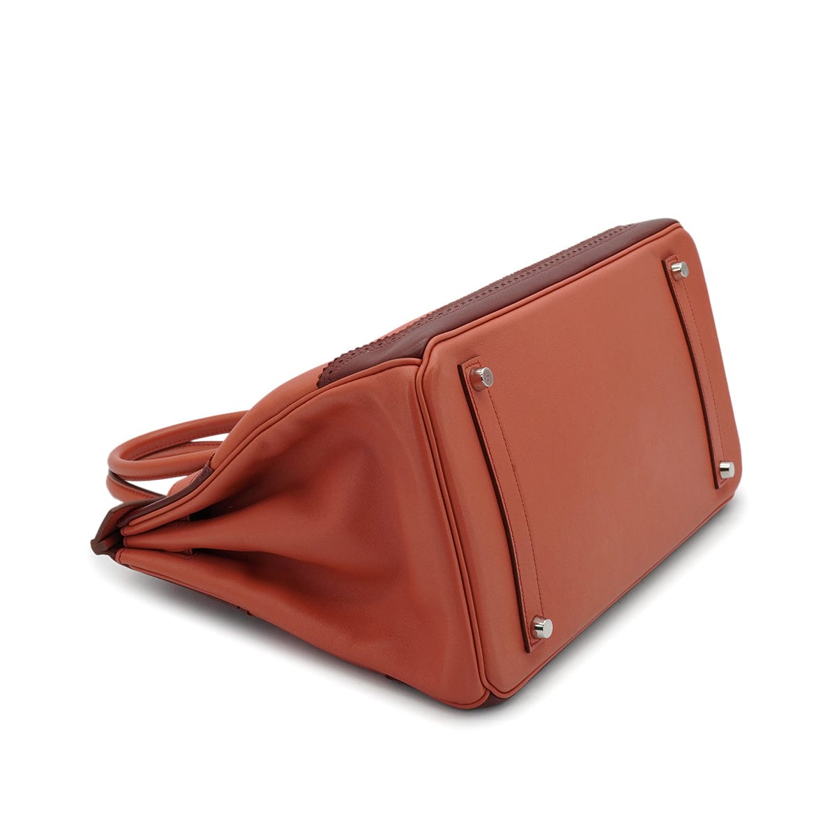 LUXURY PROMISE HERMES BIRKIN 35 GHILLIES ROSY ROUGE H VEAU SWIFT HAND BAG 2012 SQUARE P PALLADIUM HARDWARE 90335721