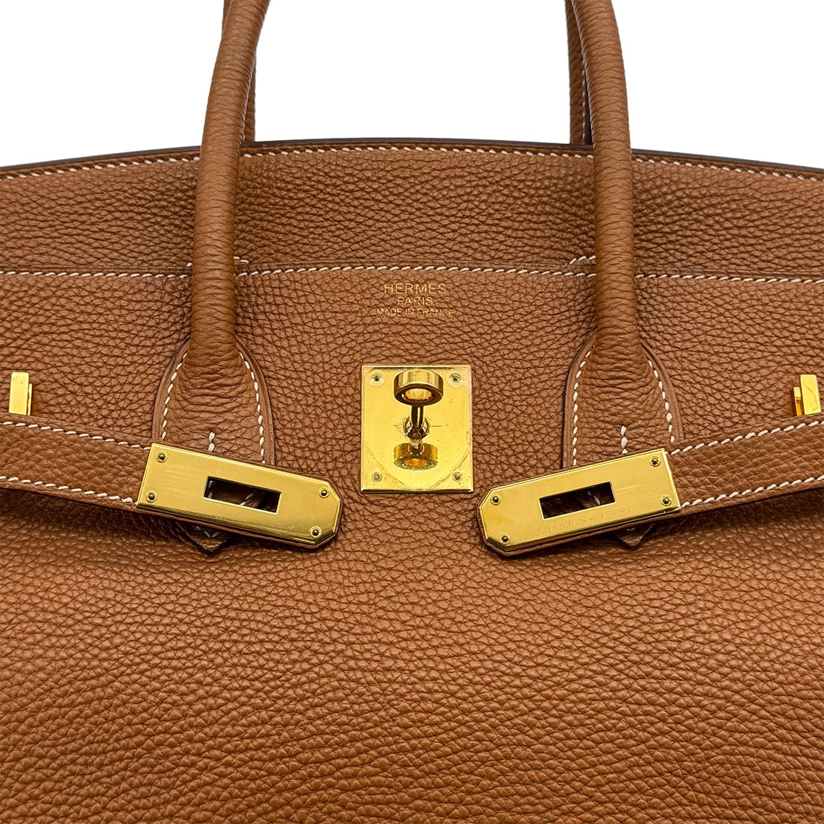 LUXURY PROMISE HERMES BIRKIN 35 GOLD TOGO HAND BAG 2006 SQUARE J GOLD HARDWARE 90325632