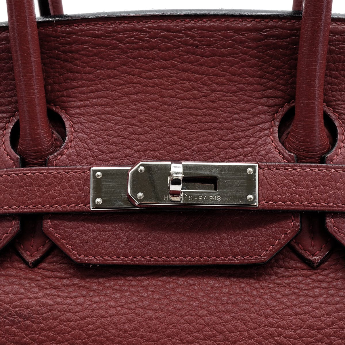 LUXURY PROMISE HERMES BIRKIN 35 ROUGE H TAURILLON CLEMENCE HAND BAG 2005 SQUARE I PALLADIUM HARDWARE 90342565