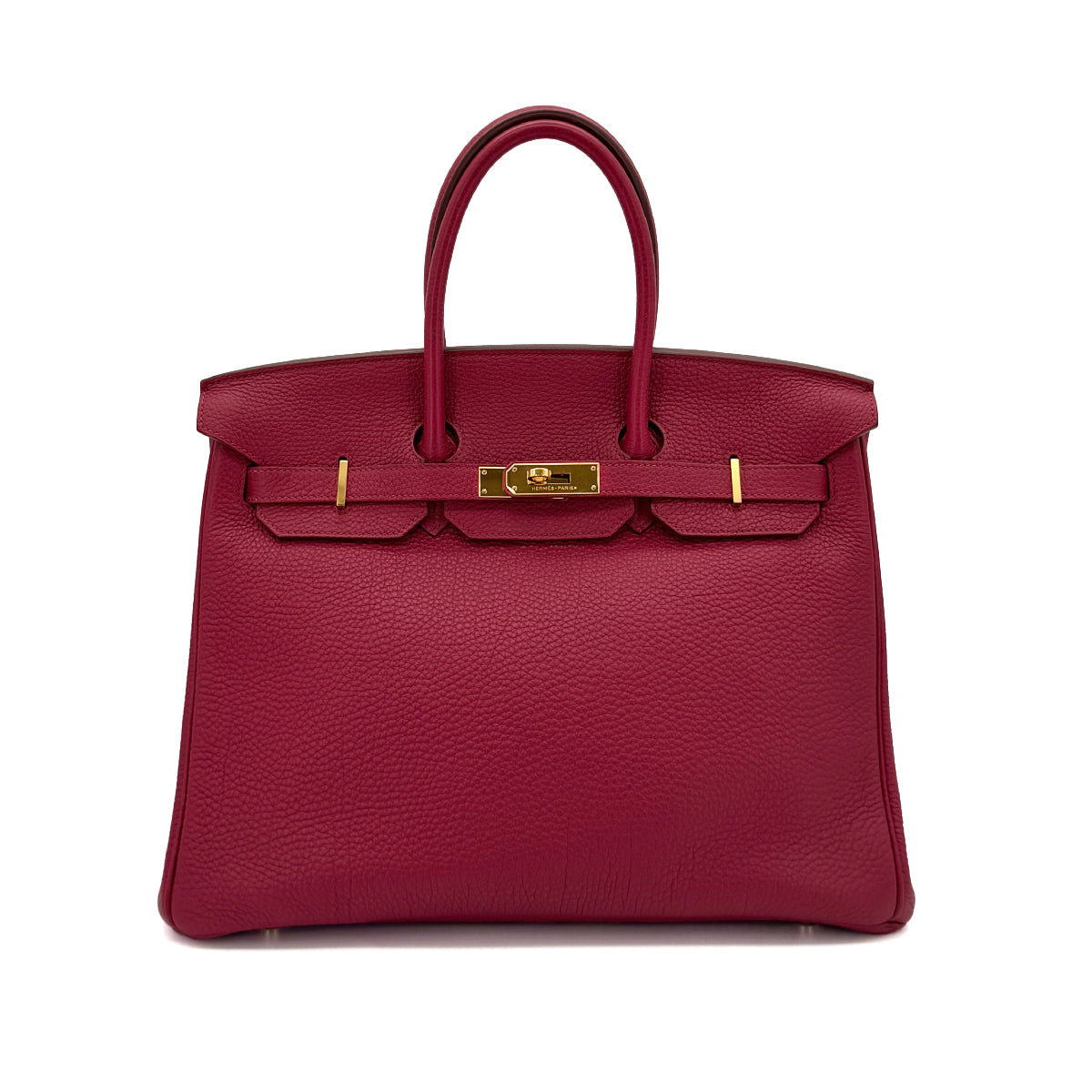 LUXURY PROMISE HERMES BIRKIN 35 RUBIS TOGO HAND BAG □O GHW 90282270