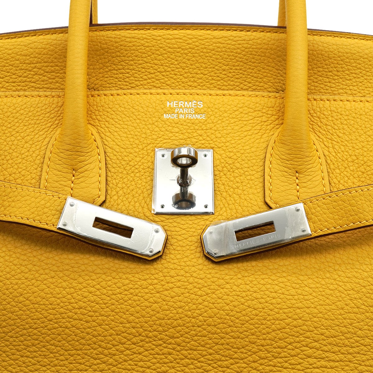 LUXURY PROMISE HERMES BIRKIN 35 SOLEIL TOGO HAND BAG 2009 SQUARE M PALLADIUM HARDWARE 90334123