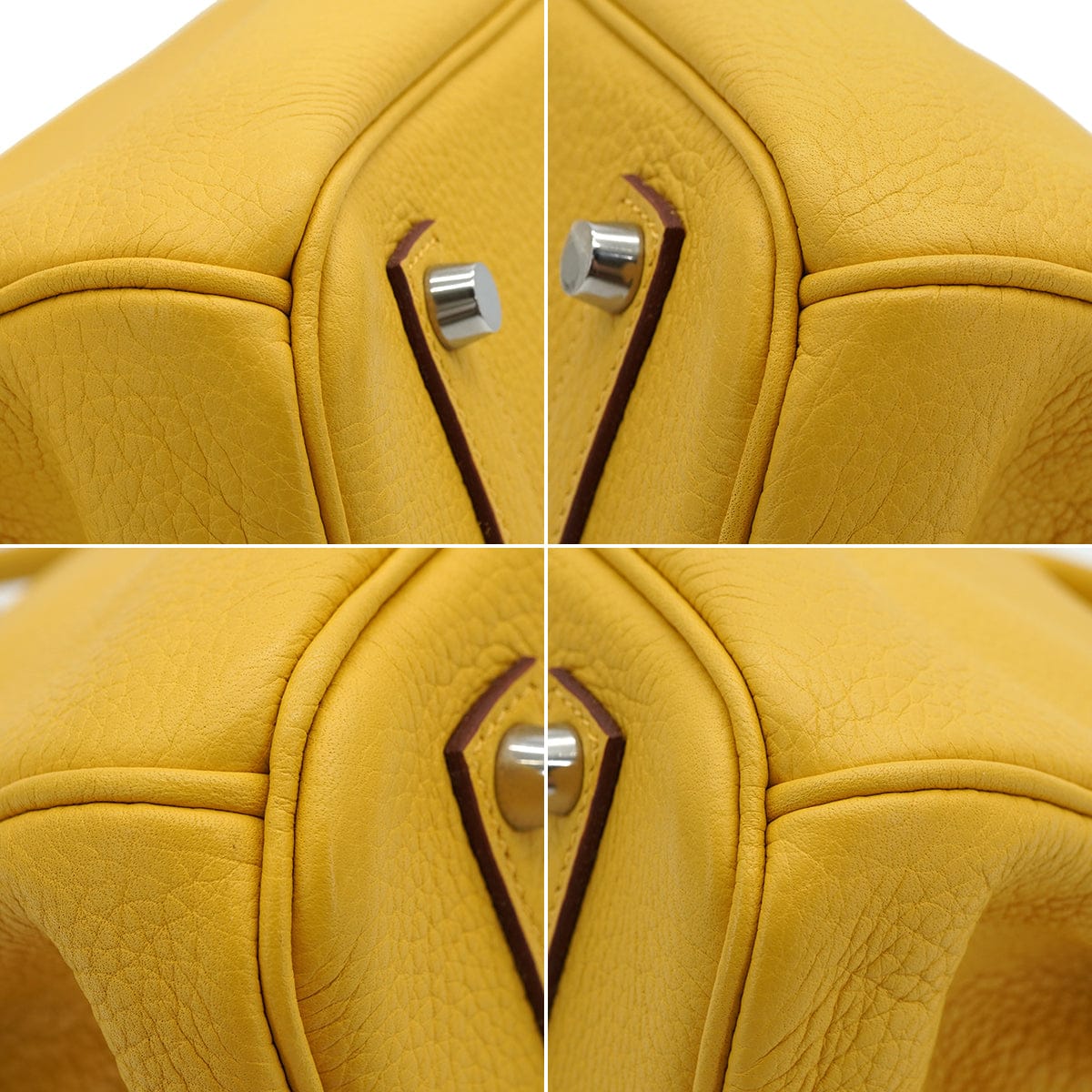 LUXURY PROMISE HERMES BIRKIN 35 SOLEIL TOGO HAND BAG 2009 SQUARE M PALLADIUM HARDWARE 90334123