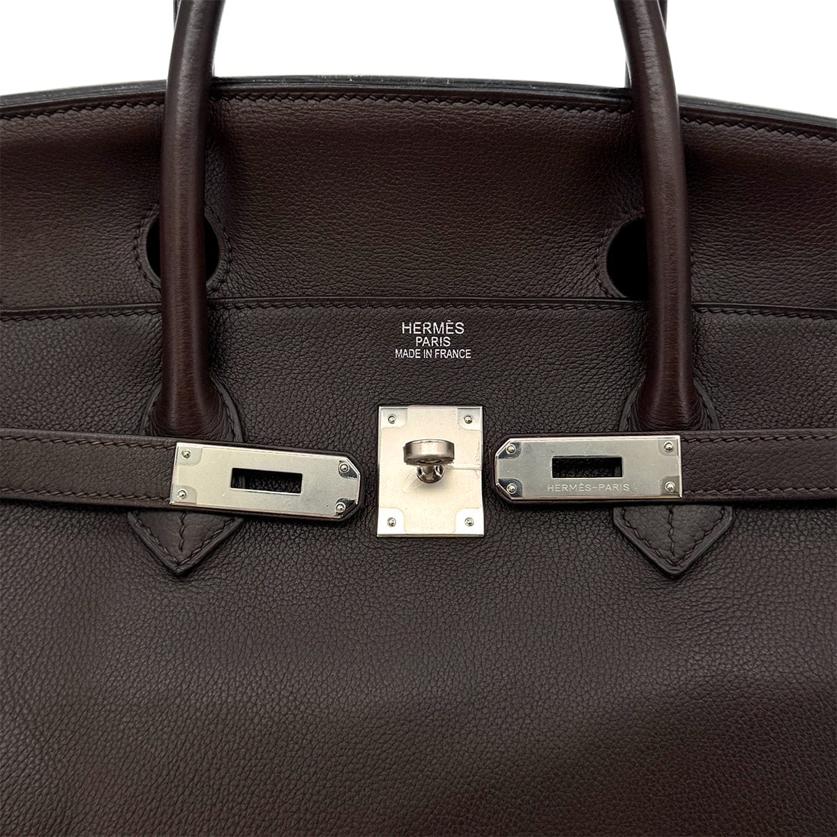 Luxury Promise HERMES BIRKIN 40 EBENE EVERCOLOR HAND BAG □M SHW 90297253