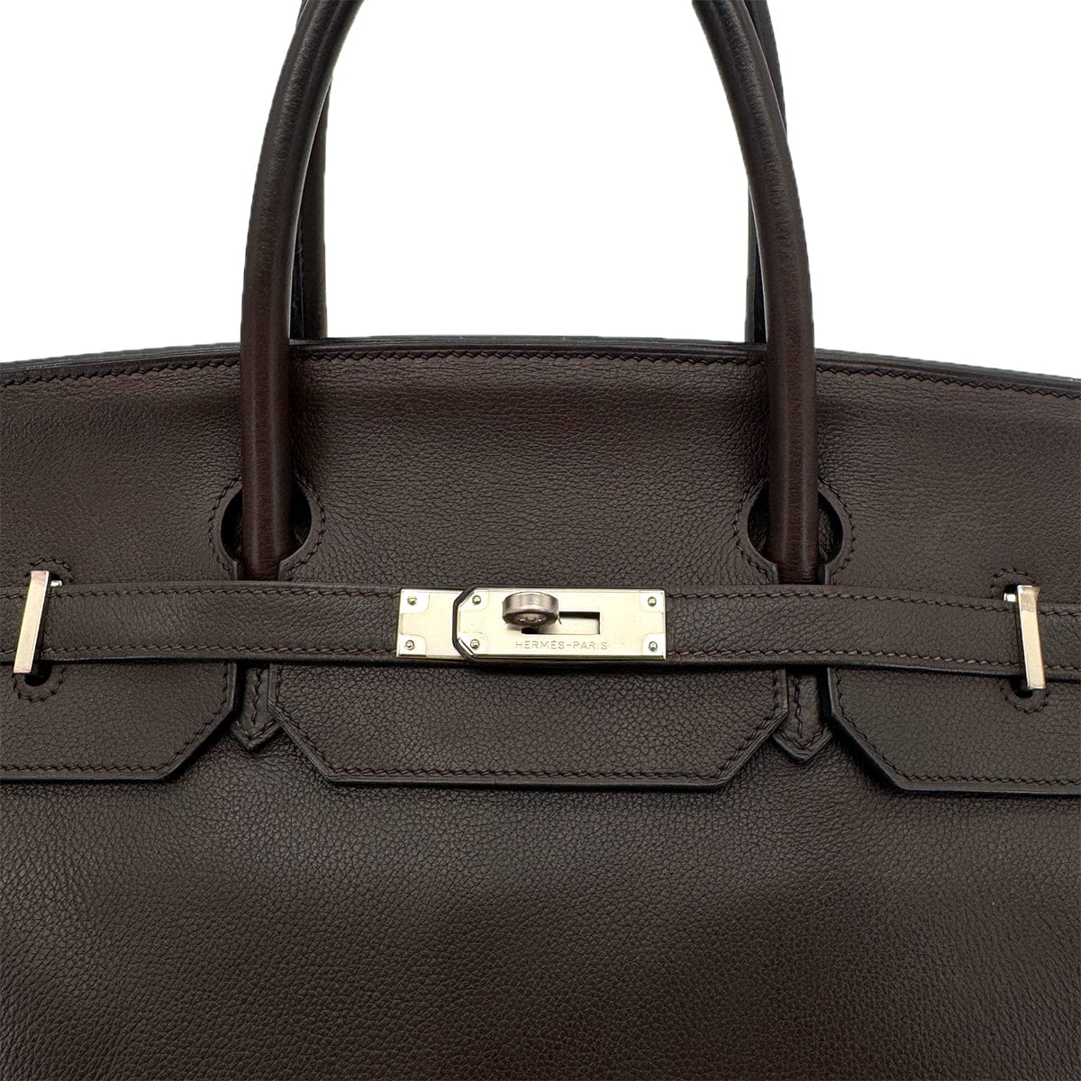 Luxury Promise HERMES BIRKIN 40 EBENE EVERCOLOR HAND BAG □M SHW 90297253