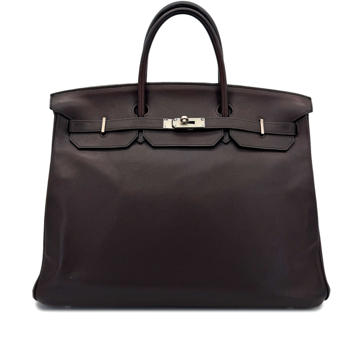 Luxury Promise HERMES BIRKIN 40 EBENE EVERCOLOR HAND BAG □M SHW 90297253