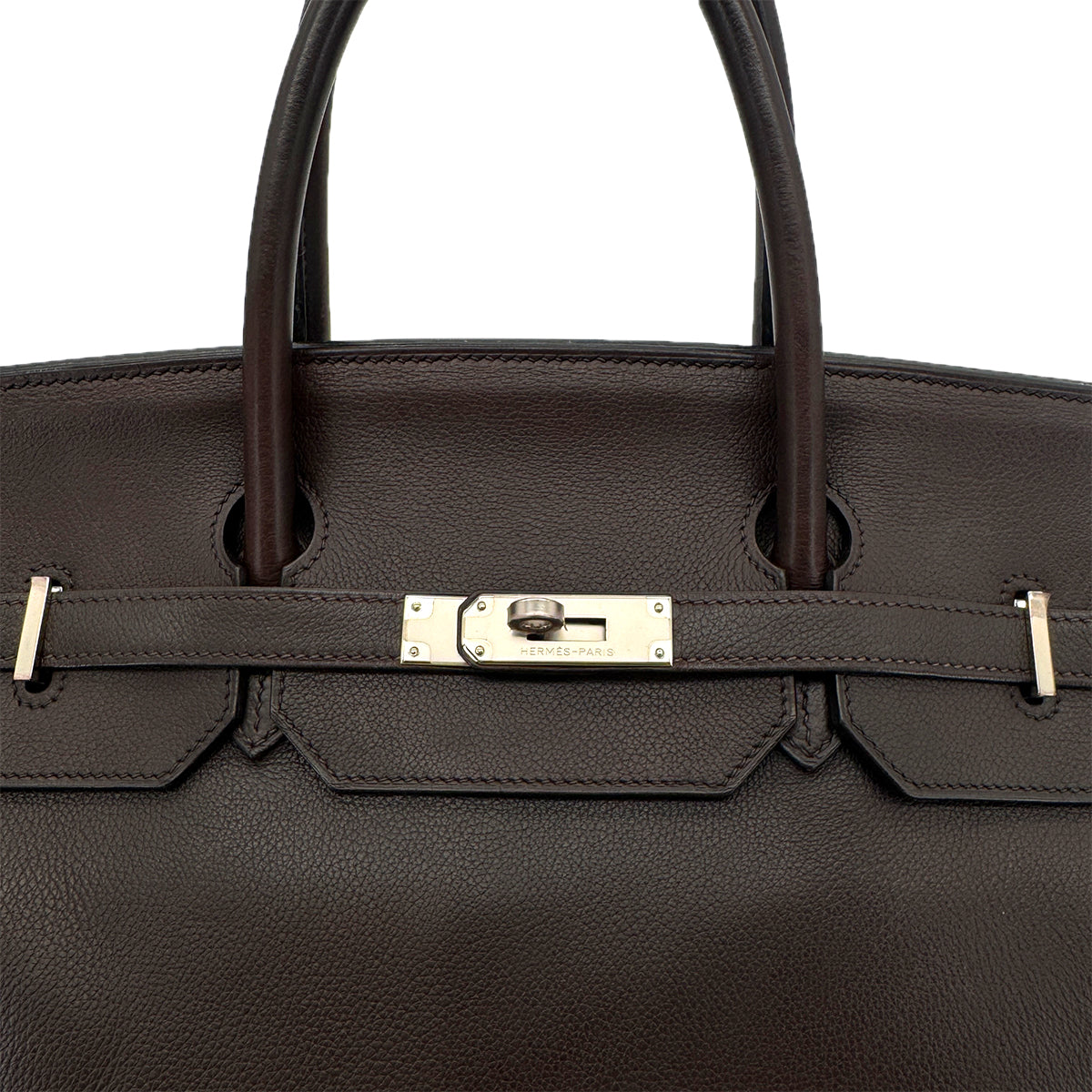 Luxury Promise HERMES BIRKIN 40 EBENE EVERCOLOR HAND BAG □M SHW 90297253