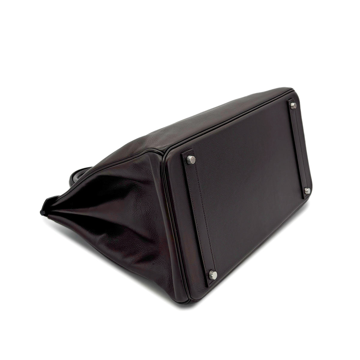 Luxury Promise HERMES BIRKIN 40 EBENE EVERCOLOR HAND BAG □M SHW 90297253