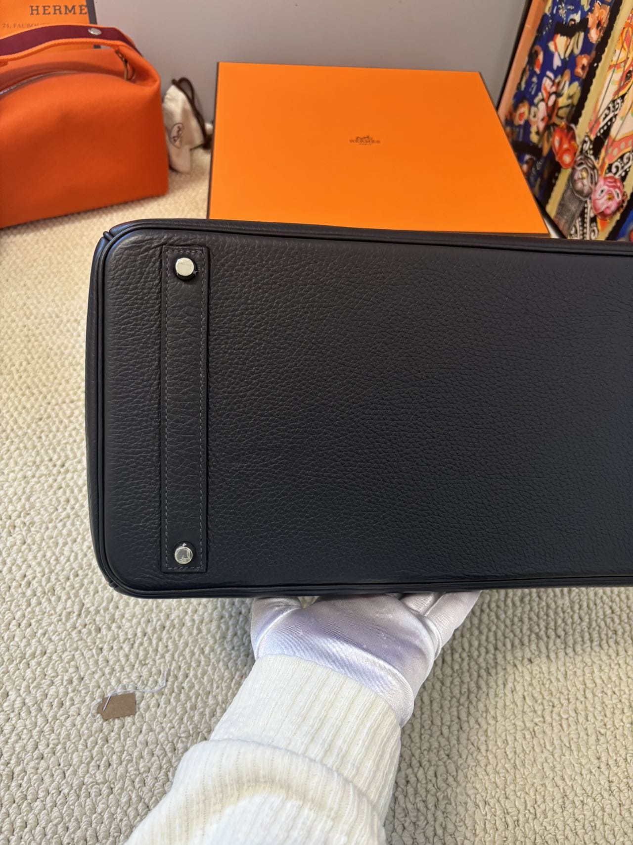 LUXURY PROMISE Hermès Birkin 40 | Plomb Togo with Palladium Hardware