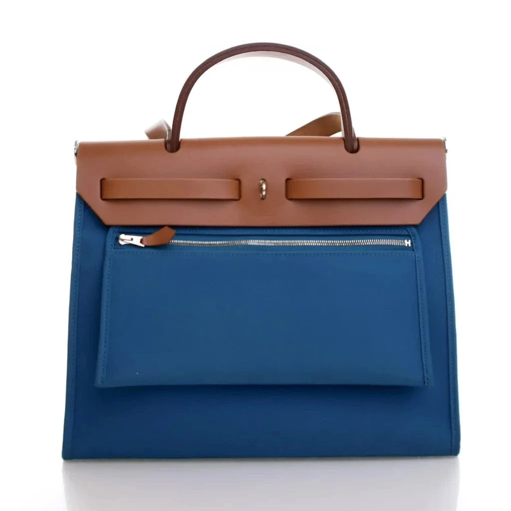 Hermes Bleu Zanzibar Toile H Herbag 31 – Luxury Promise