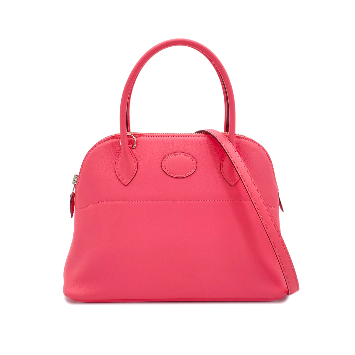 LUXURY PROMISE HERMES BOLIDE 27 ROSE AZALEE VEAU SWIFT HAND SHOULDER BAG A 90285098