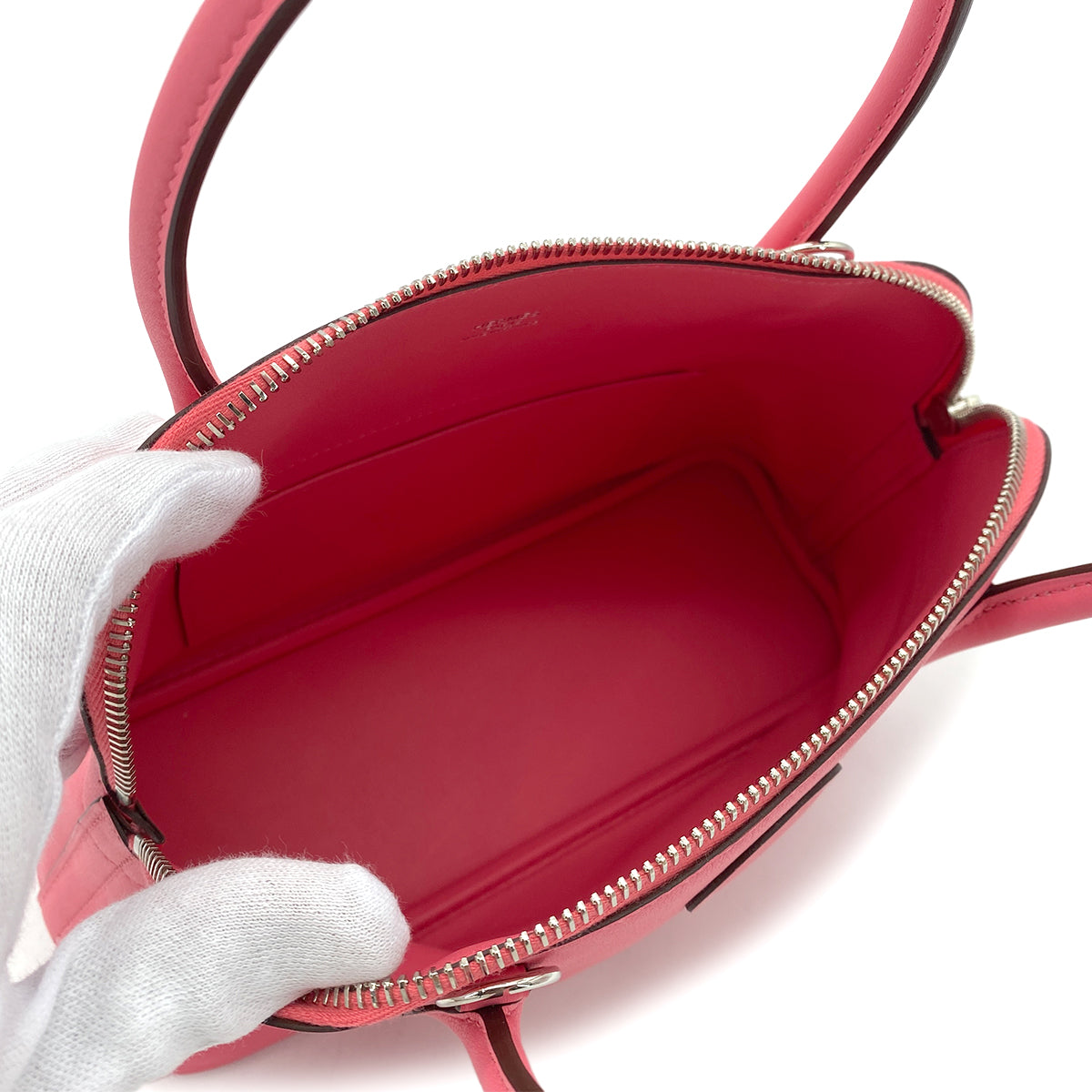 LUXURY PROMISE HERMES BOLIDE 27 ROSE AZALEE VEAU SWIFT HAND SHOULDER BAG A 90285098