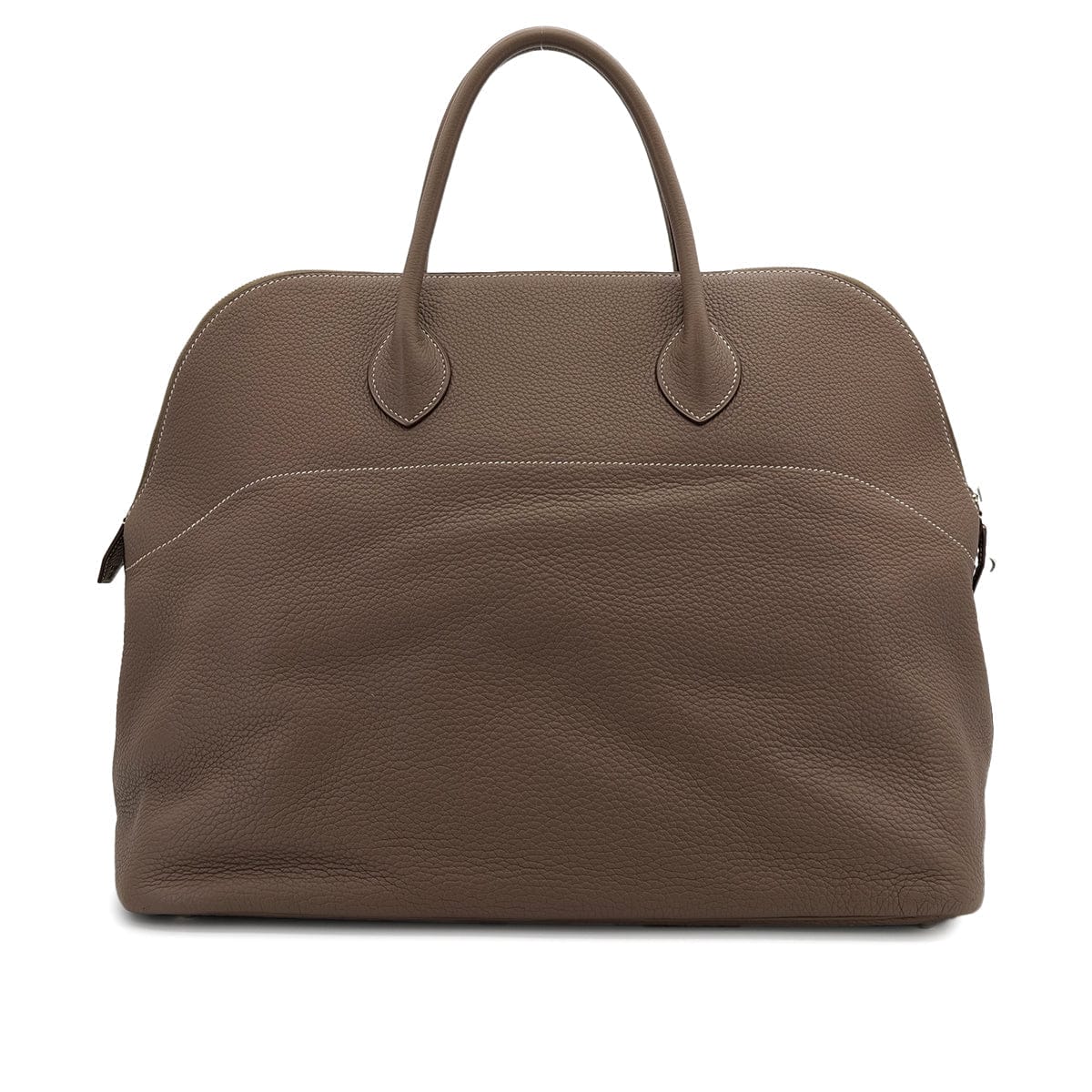 Luxury Promise HERMES BOLIDE 45 ETOUPE TAURILLON CLEMENCE HAND BAG 2008 SQUARE L PALLADIUM HARDWARE 90312607