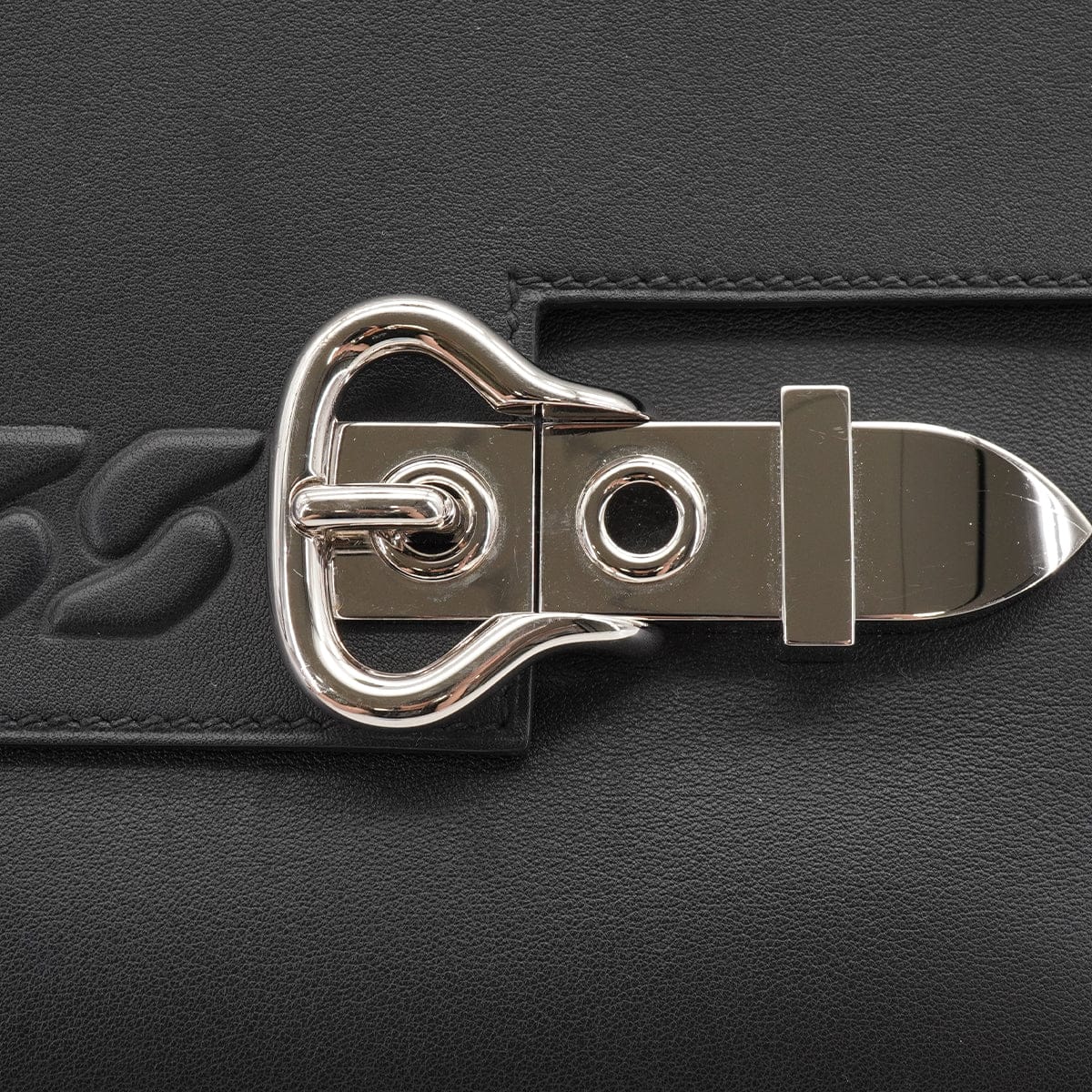 LUXURY PROMISE HERMES BOUCLE SELLIER BLACK VEAU SWIFT HAND SHOULDER BAG 2023 B STMP PALLADIUM HARDWARE 90335568