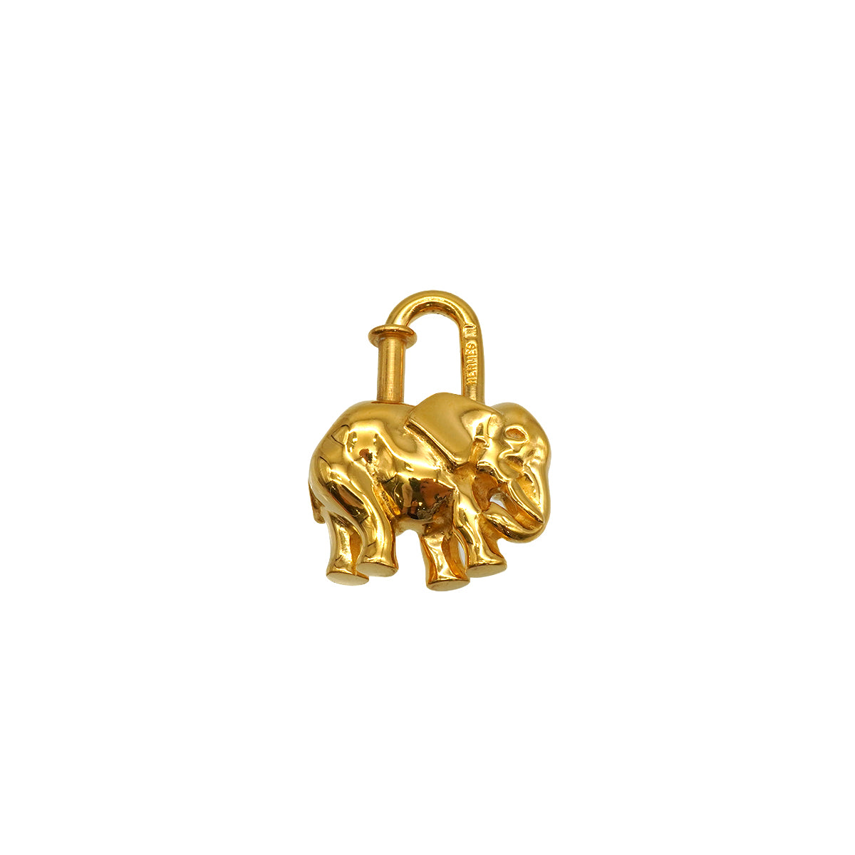 LUXURY PROMISE HERMES CADENA CHARM EXOTISME ELEPHANT 1988 GOLD ACCESSORY 90339665
