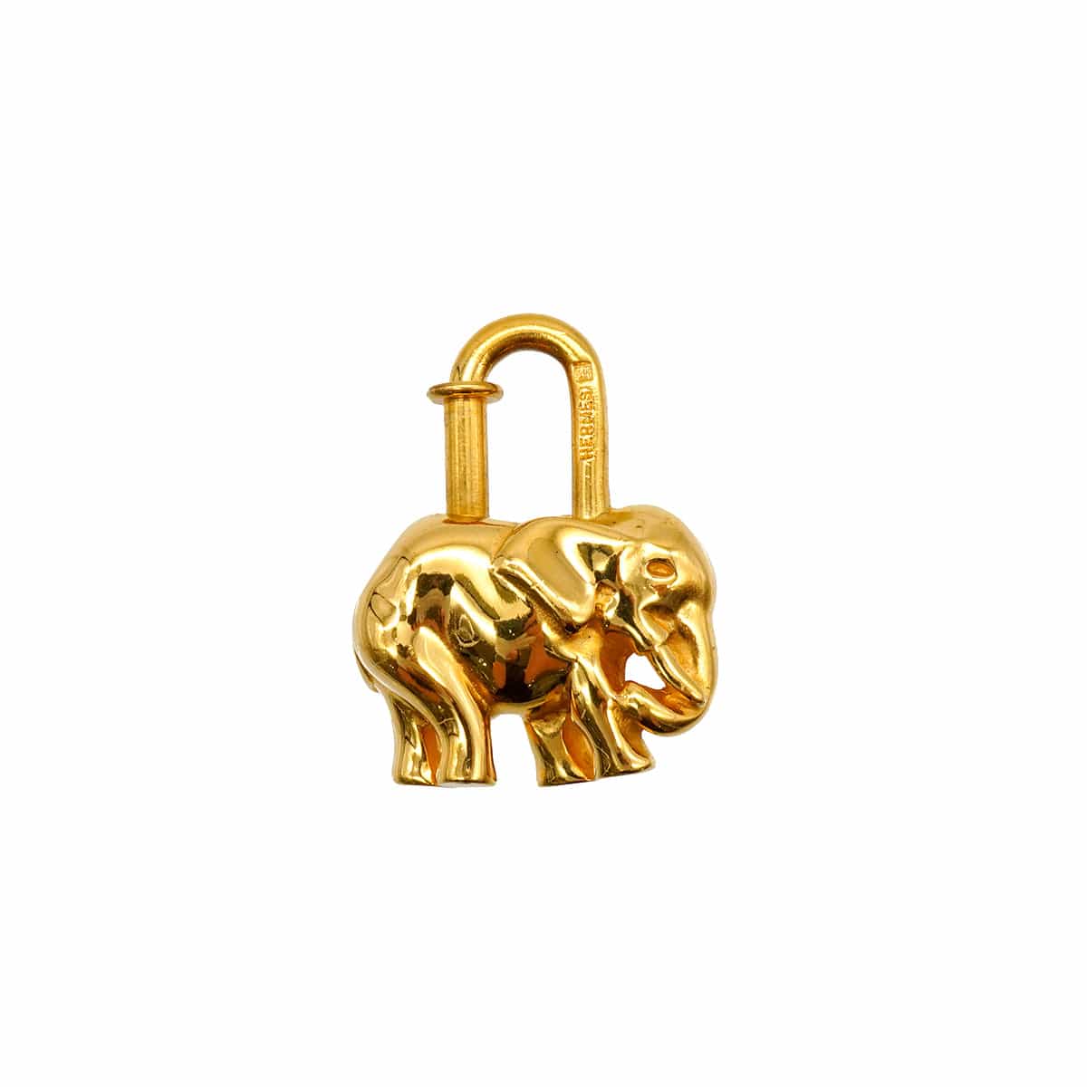 LUXURY PROMISE HERMES CADENA CHARM EXOTISME ELEPHANT 1988 GOLD ACCESSORY 90341266