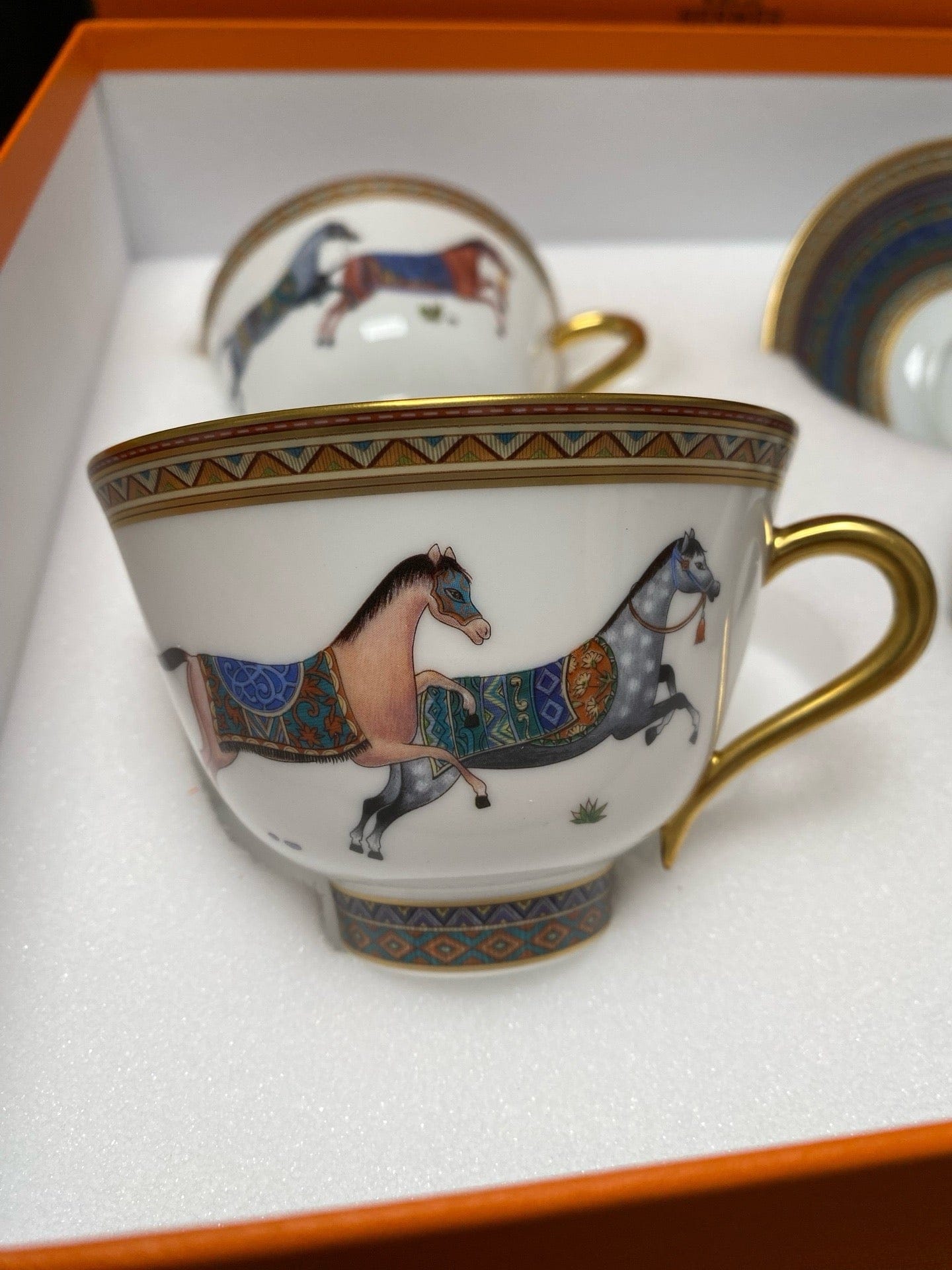 Luxury Promise Hermès "Cheval d'Orient" Coffee Cup & Saucer Set