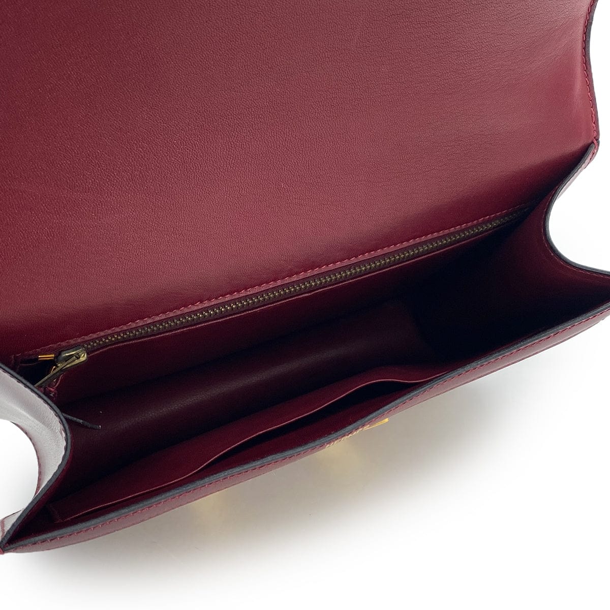 LUXURY PROMISE HERMES CONSTANCE 24 ROUGE H BOX CALF TOILE H SHOULDER BAG 1985 CIRCLE O GOLD HARDWARE 90325610
