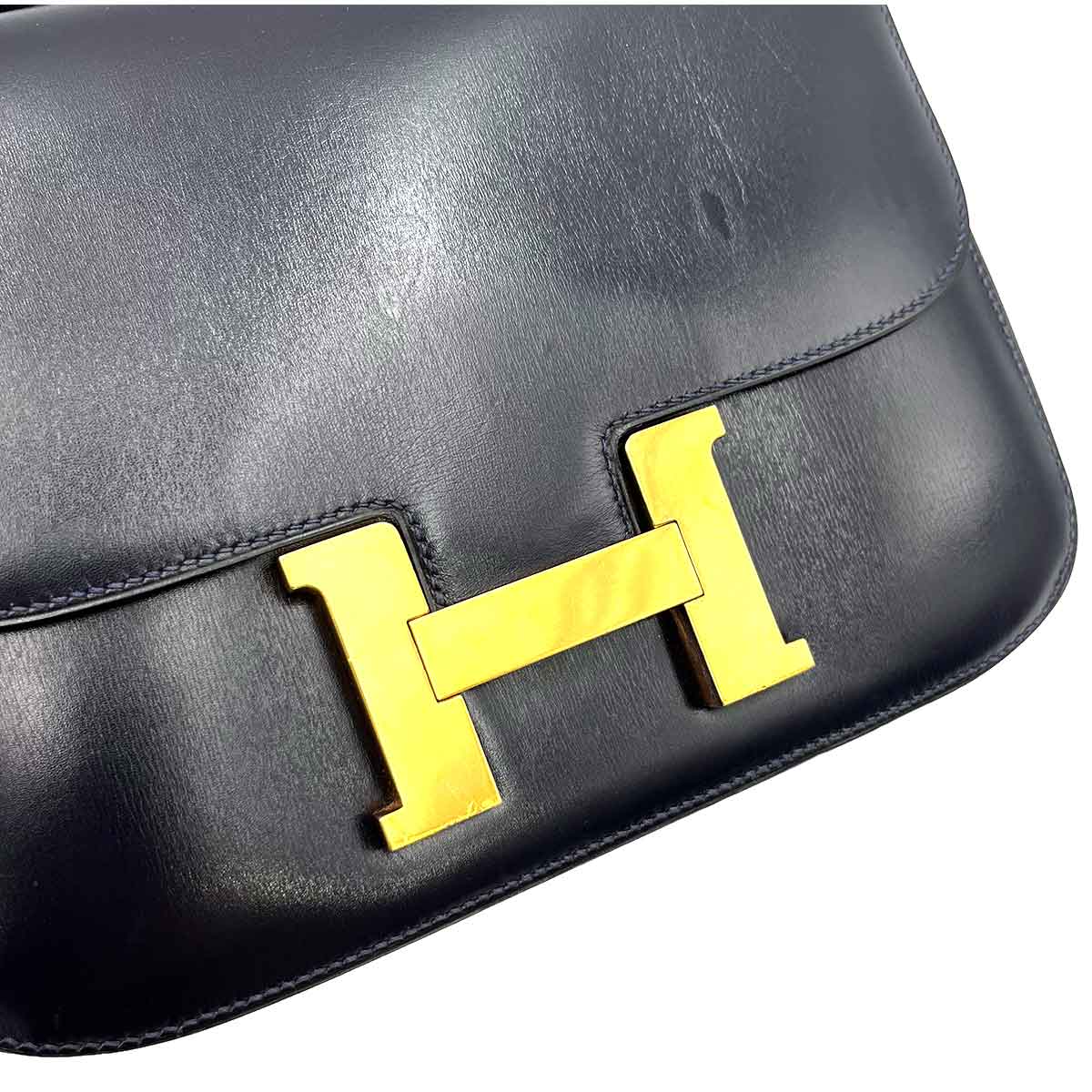 Luxury Promise HERMES CONSTANCE NAVY BOXCALF SHOULDER BAG  90234628