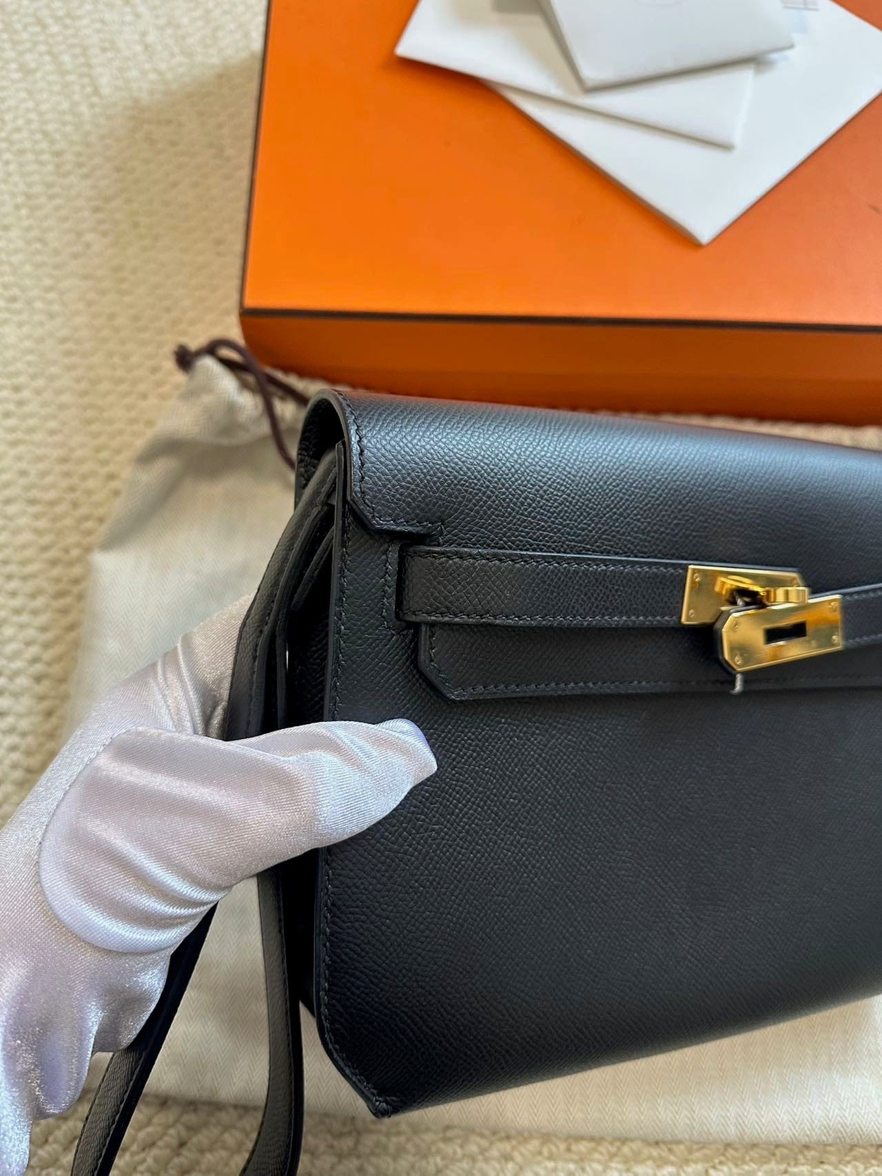 LUXURY PROMISE Hermès Dépêches 25 D Epsom Leather – Full Set