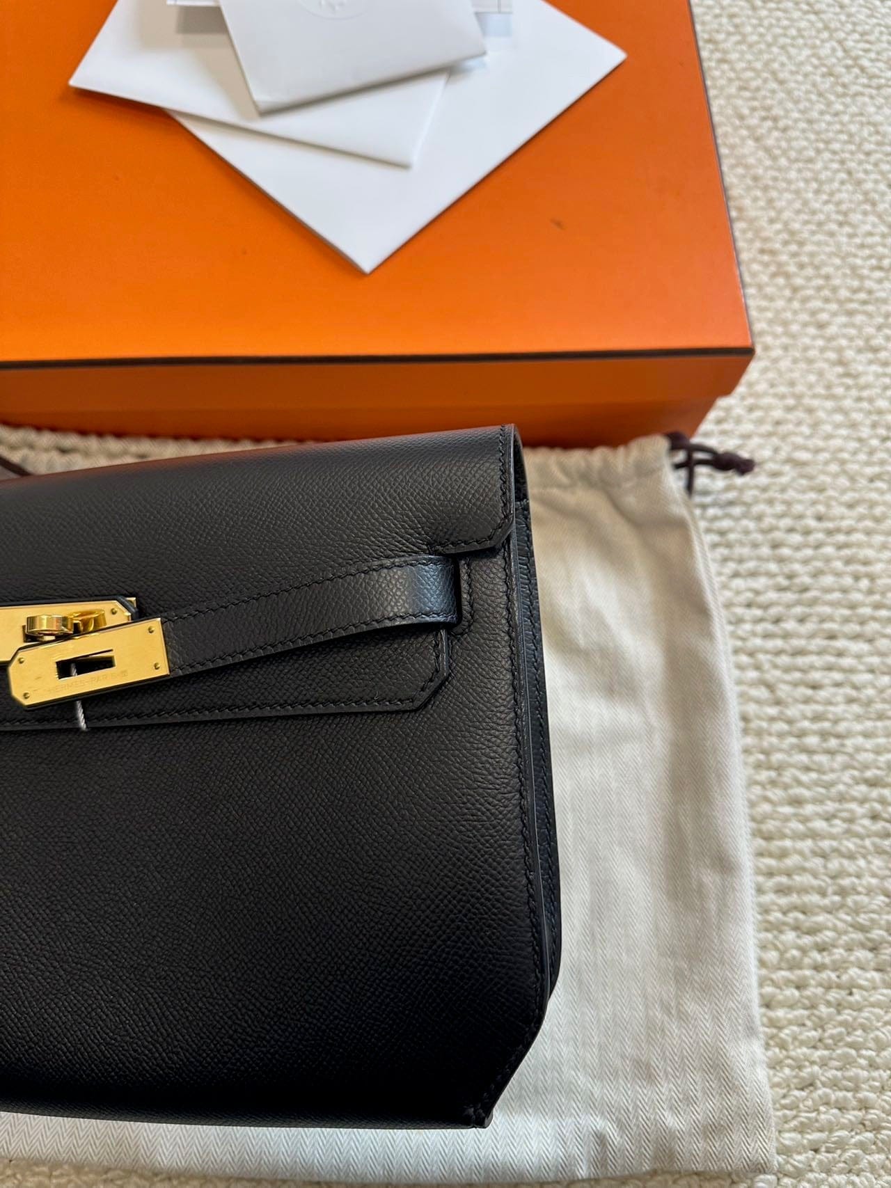 LUXURY PROMISE Hermès Dépêches 25 D Epsom Leather – Full Set