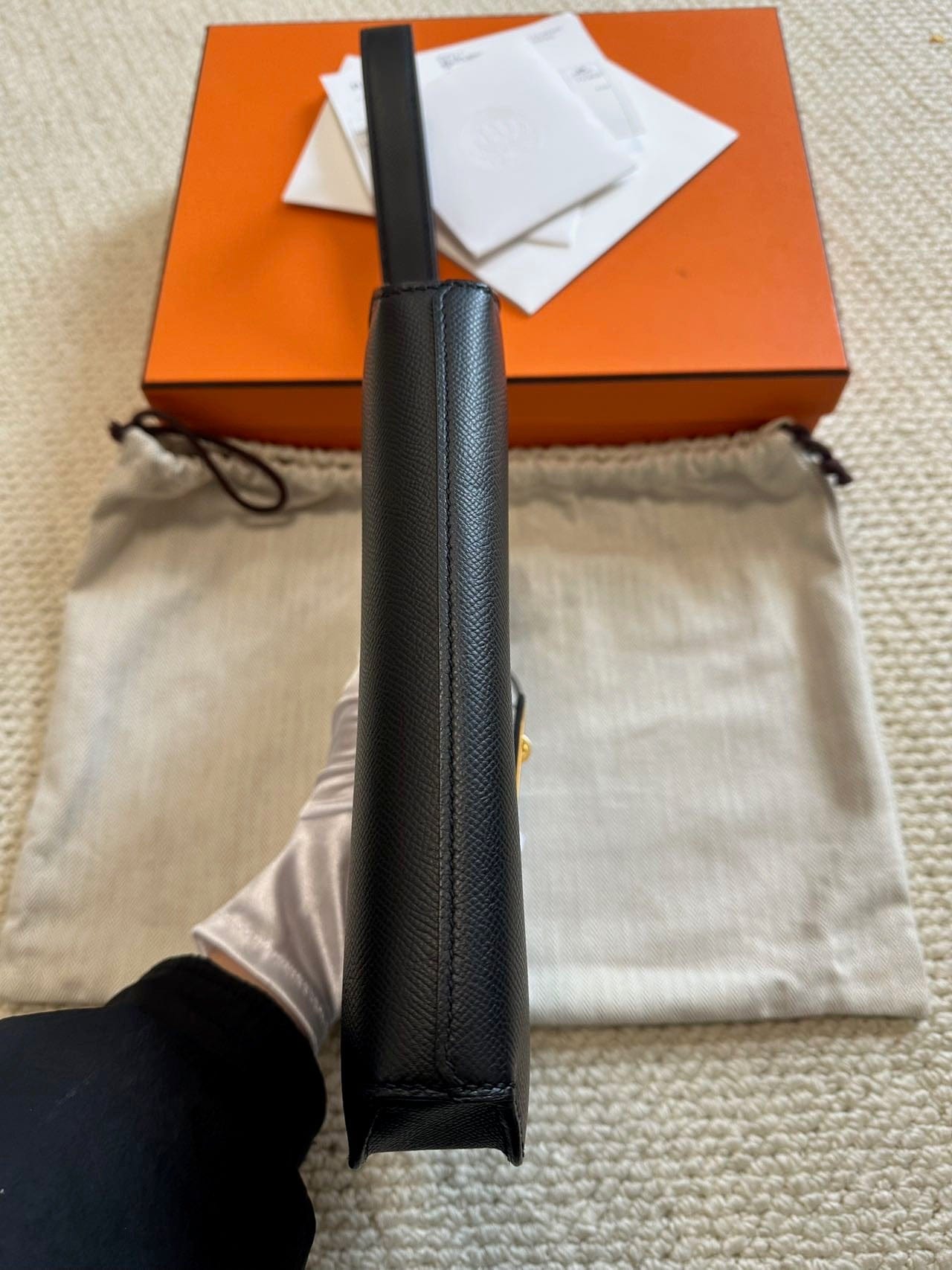 LUXURY PROMISE Hermès Dépêches 25 D Epsom Leather – Full Set